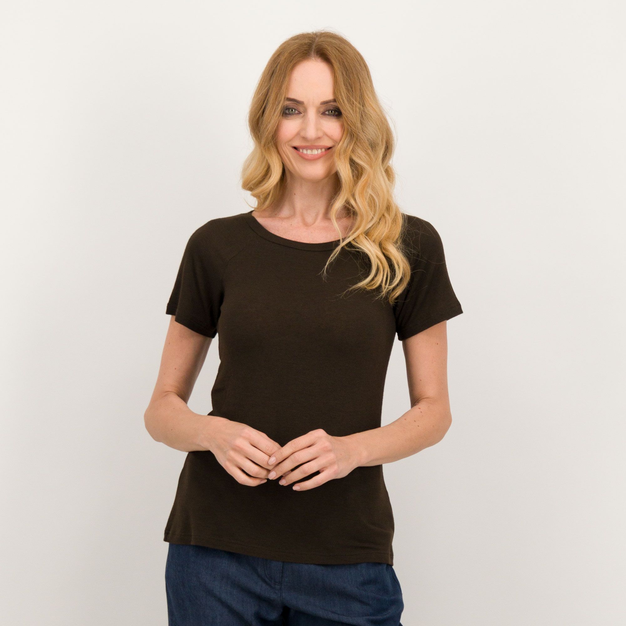 M'ama
T-shirt in maglia
smacchinata maniche
corte raglan