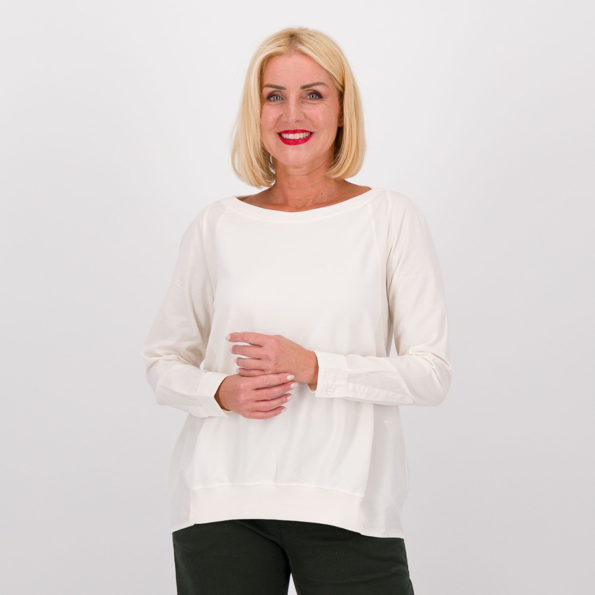 Colour Lab
Blusa in tessuto
stretch e popeline
di cotone