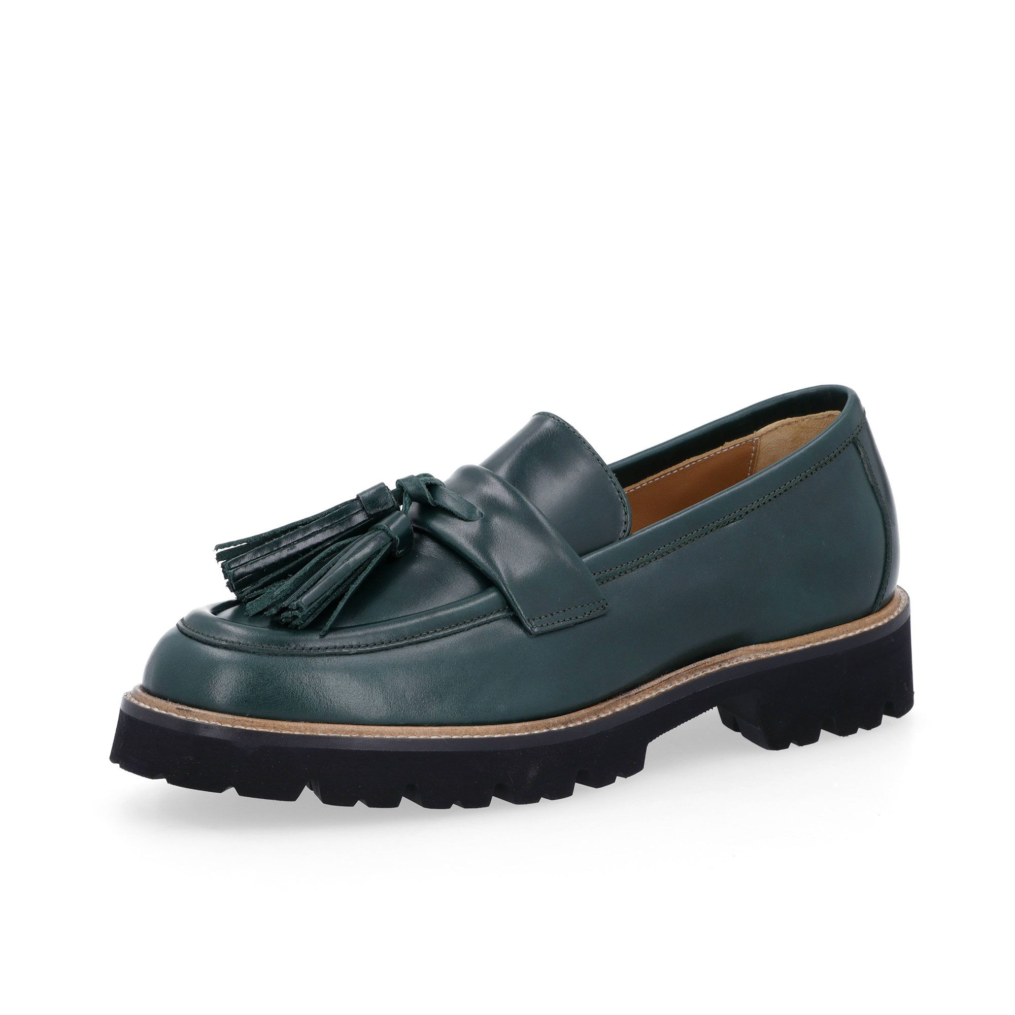 Galieti
Mocassini in pelle
con lavorazione a
sacchetto e nappine