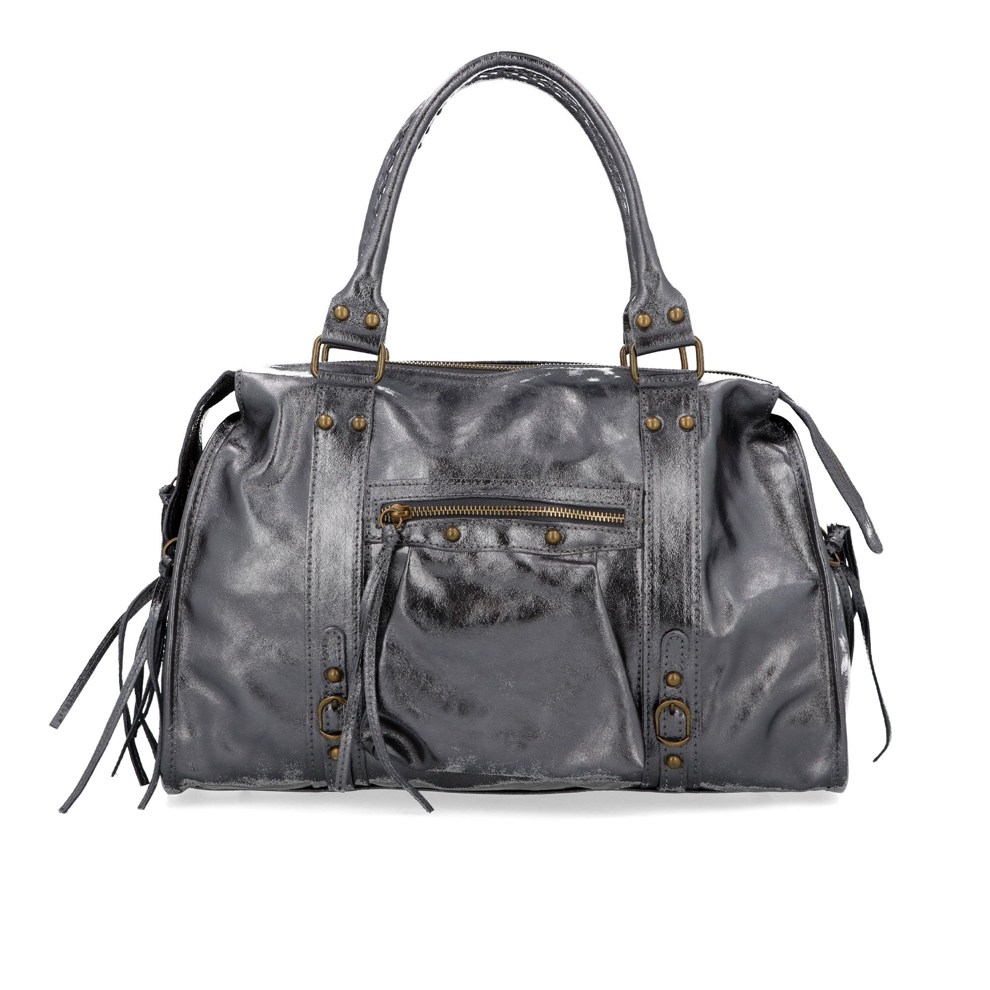 Le Corone Bags
Borsa Baly in pelle
laminata con 2 manici
e tracolla removibile