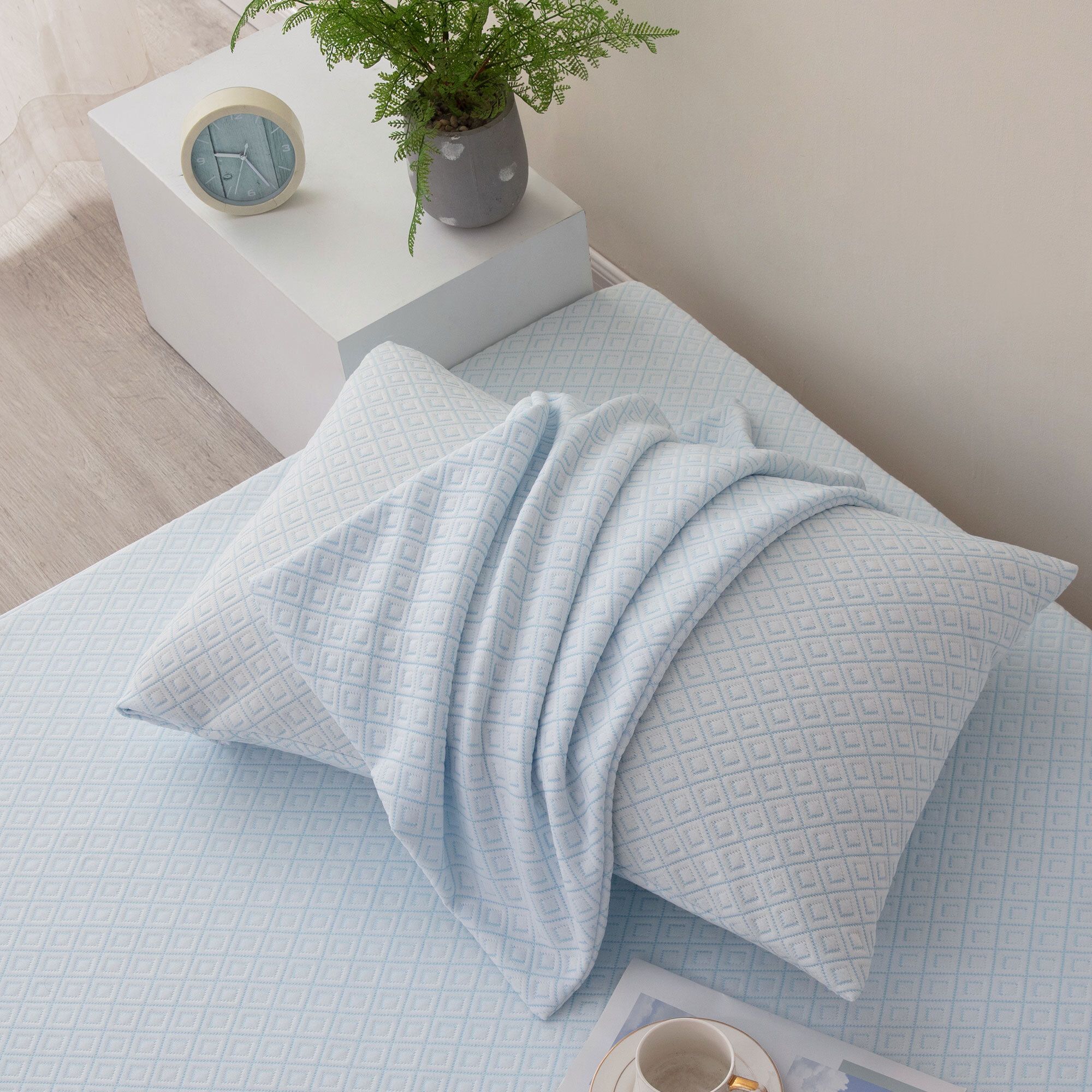 Nuage Argenté Set 2 copriguanciali Fresh in microfibra 50x80cm