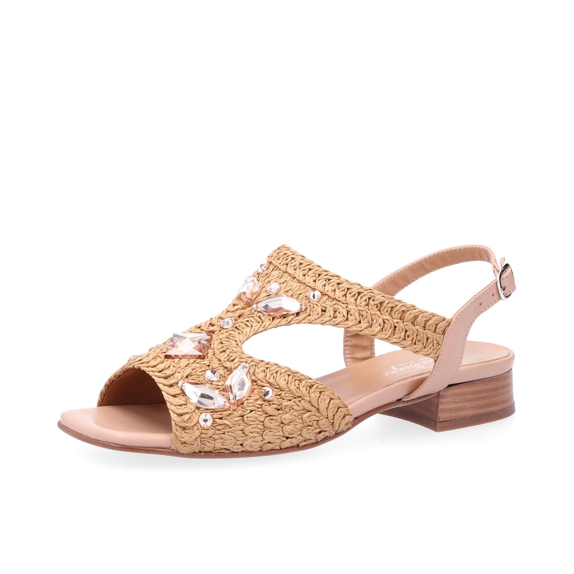 Soffice Sogno
Sandali in rafia 
con inserti,
tacco 3 cm