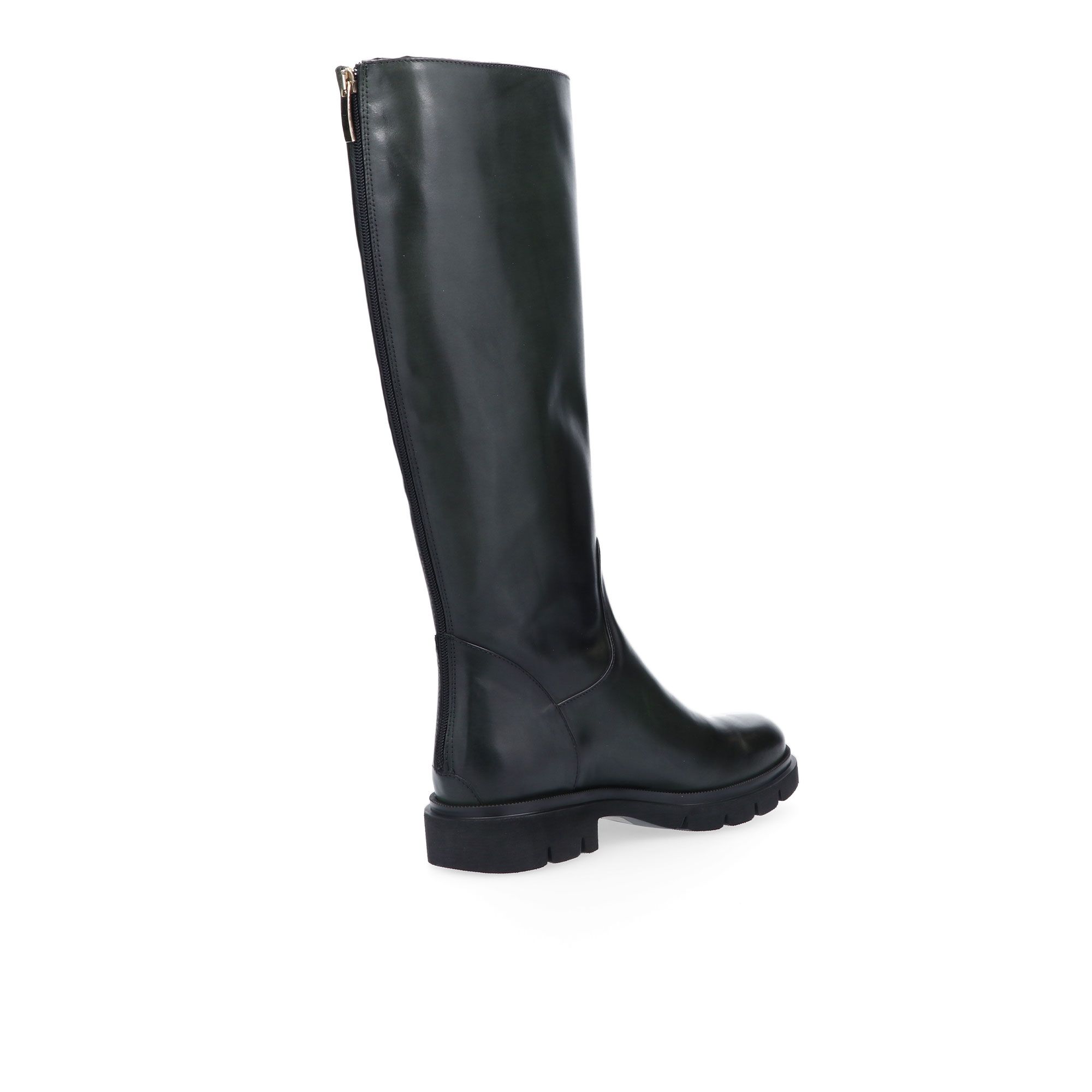 Galieti Stivali in pelle con zip sul retro e tacco 4 cm