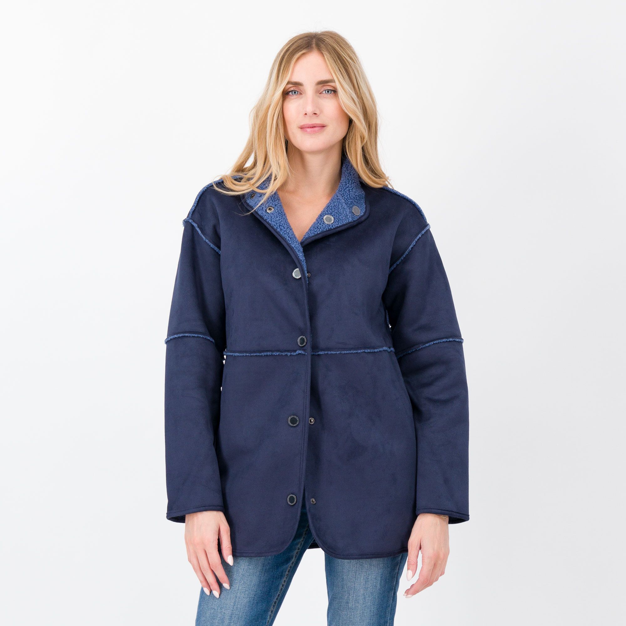 Isaac Mizrahi Live
Giaccone
reversibile: effetto
scamosciato e peluche