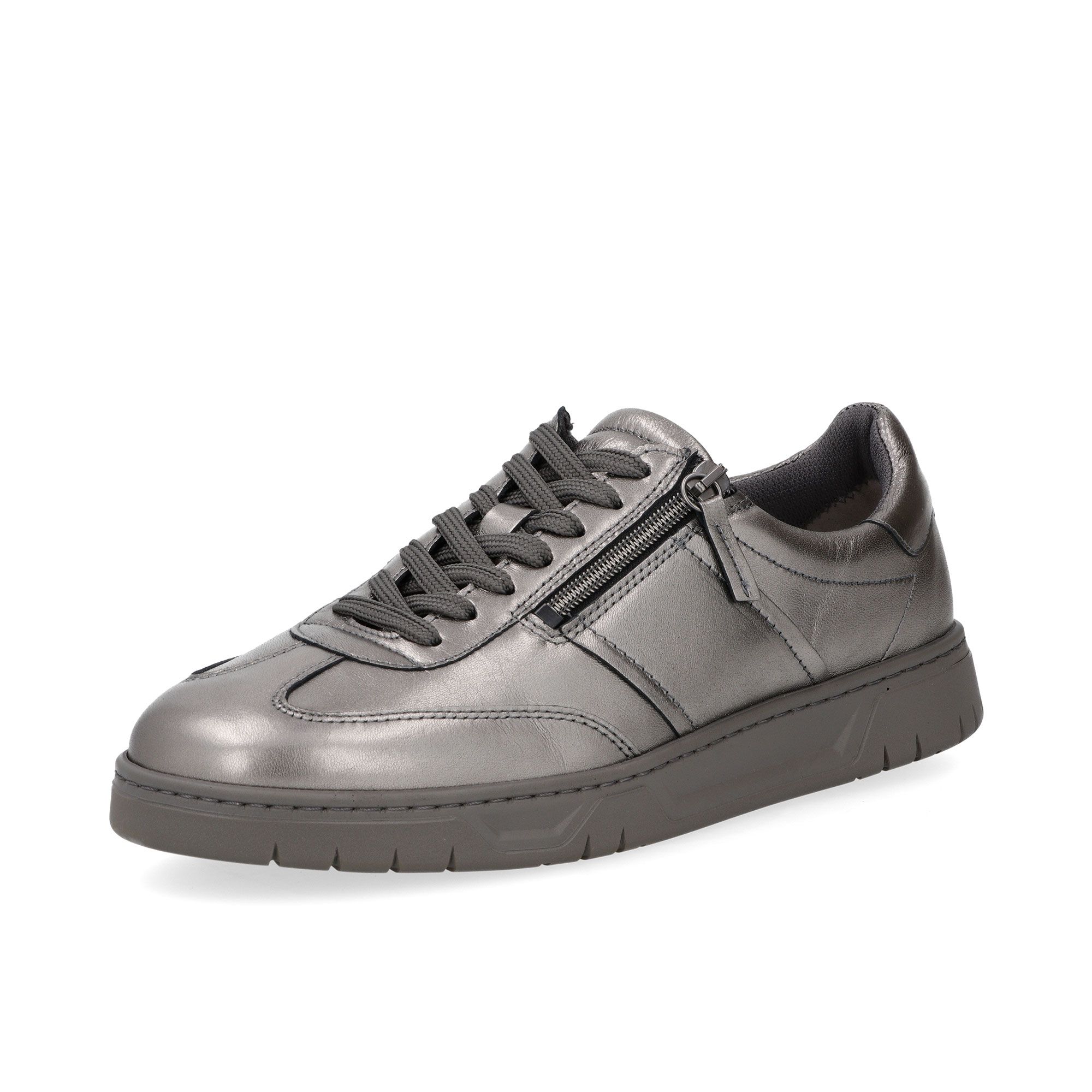 Vitaform
Sneaker stringate 
in pelle metallizzata
con suola 3 cm