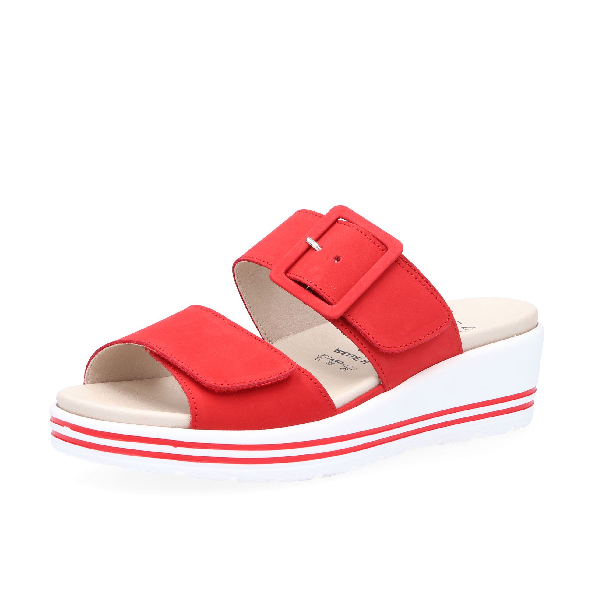 Vitaform
Sandali in pelle
a due fasce
regolabili con velcro
