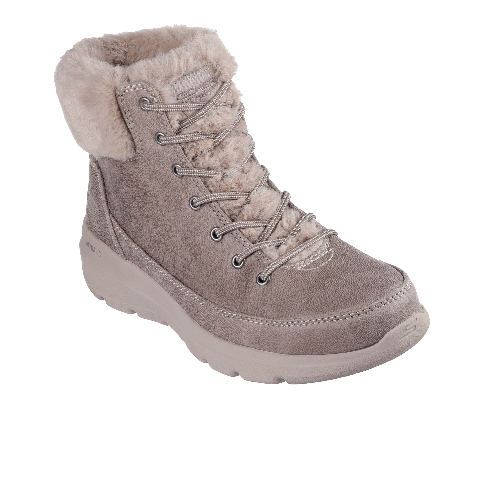 Skechers
Stivaletti stringati
Glacial Ultra con 
finto pelo decorativo