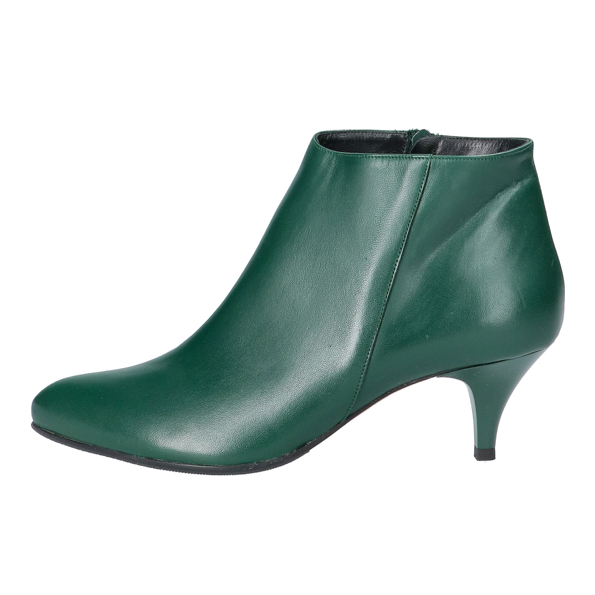 Le Serpentini Tronchetti in pelle con zip laterale e tacco 6 cm