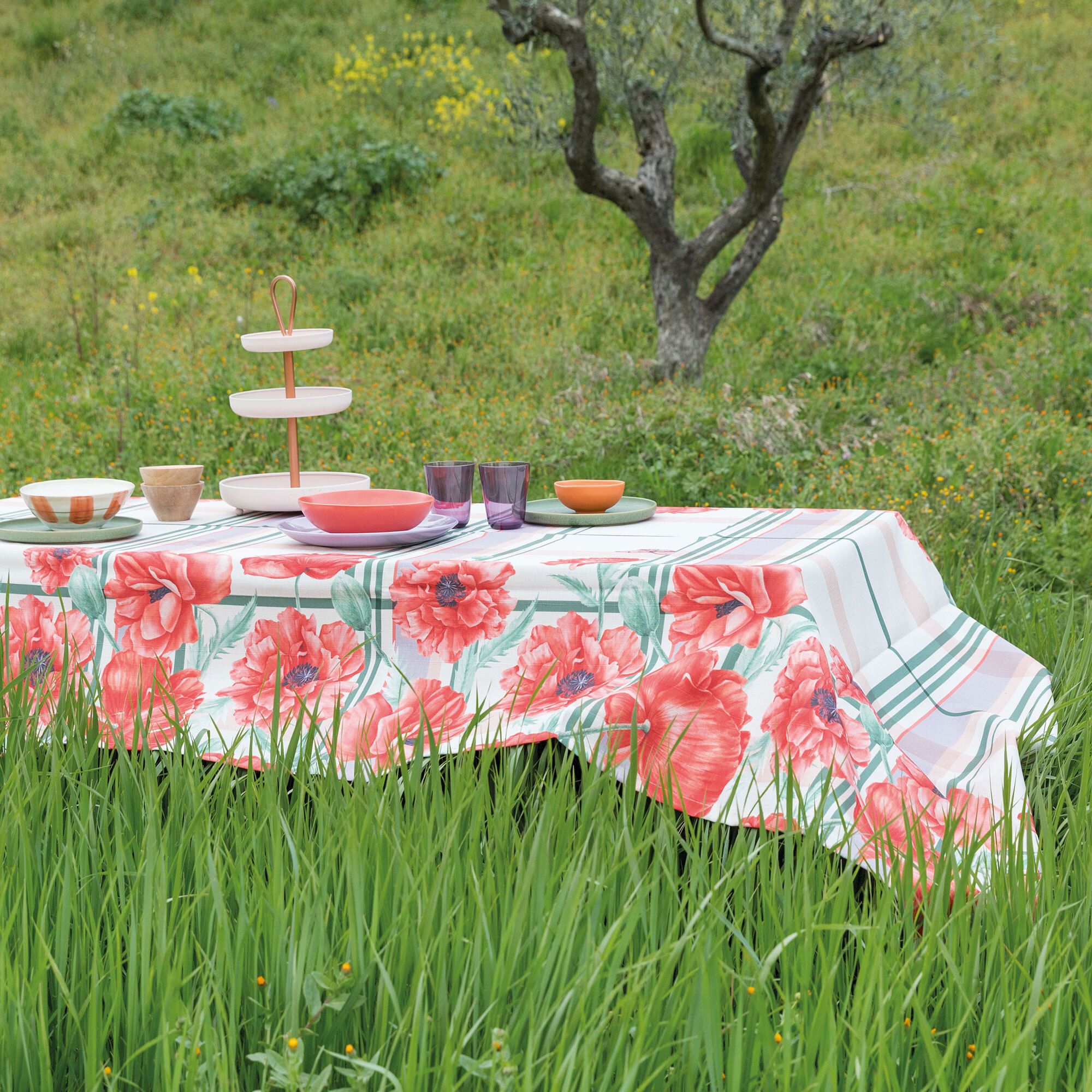 Carillo Home Tovaglia antimacchia no stiro Opium stampa digitale