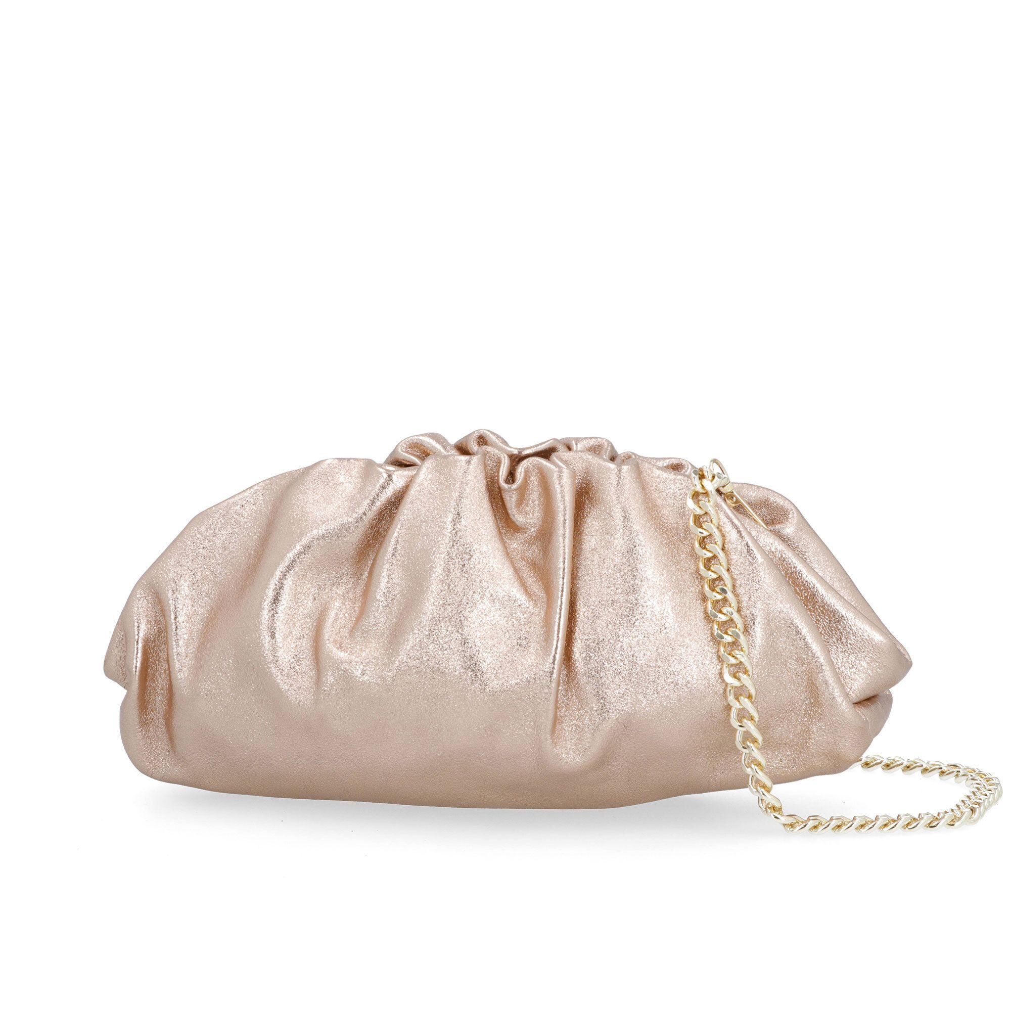 Le Corone Bags
Borsa a spalla 
in pelle laminata con
tracolla in catena