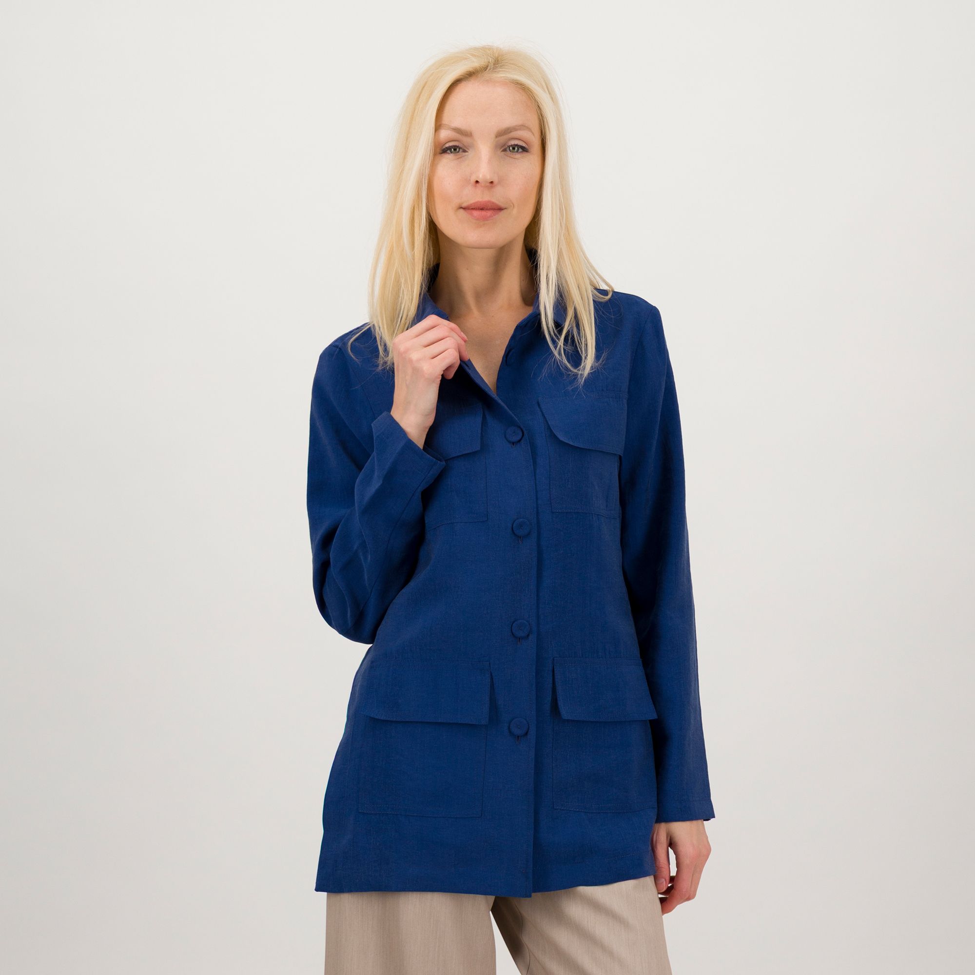 Caterina Lancini Giacca sahariana in misto lyocell