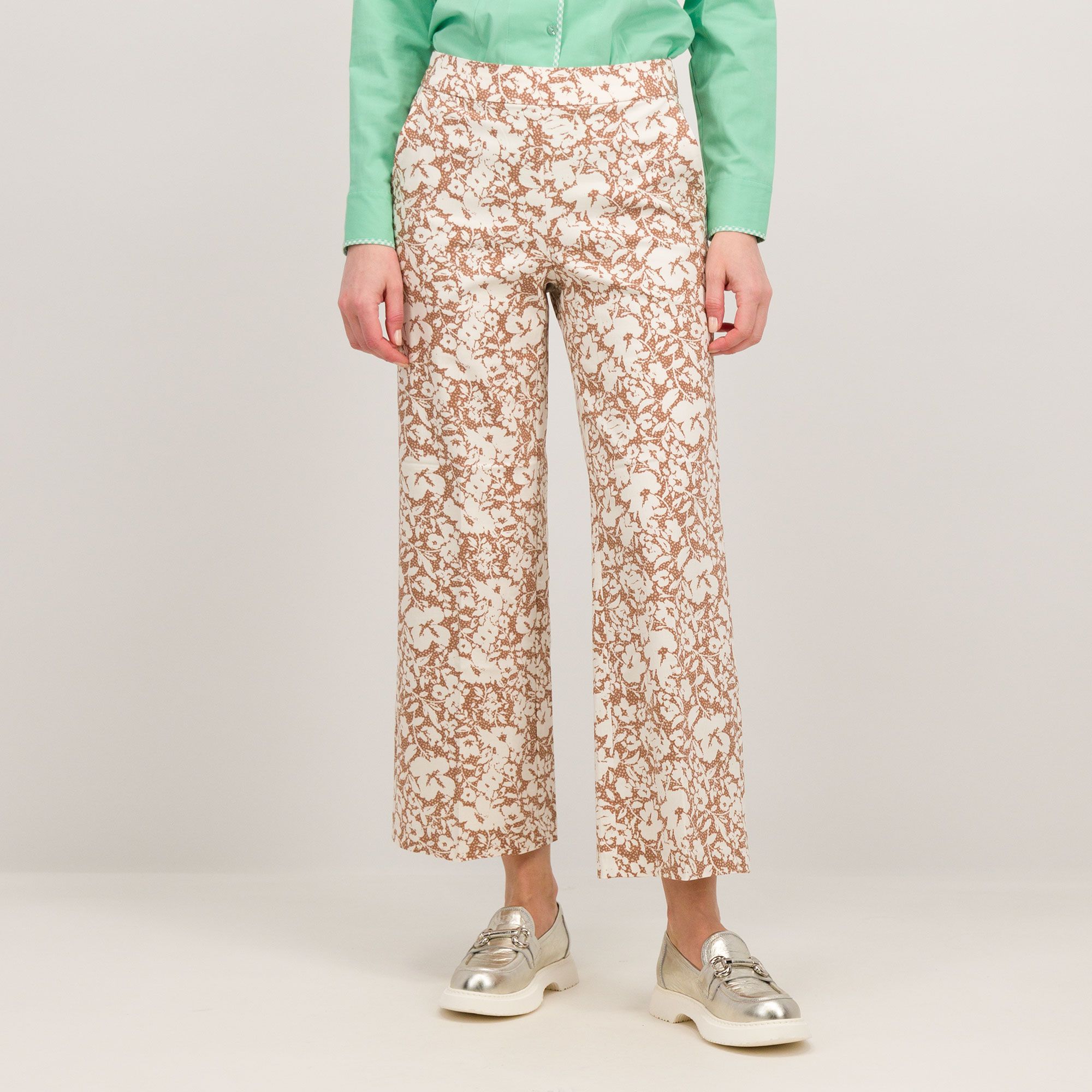 Isaac Mizrahi Live! Pantaloni in crépe stretch fantasia alla caviglia