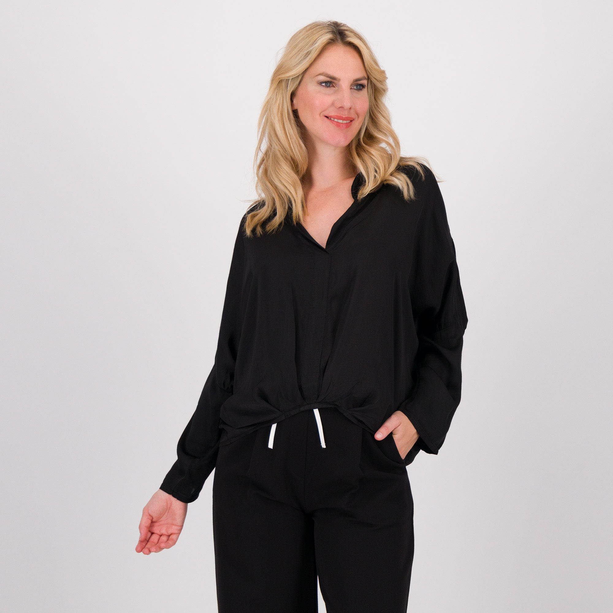 Enjoy Maglia in raso di viscosa collo a V