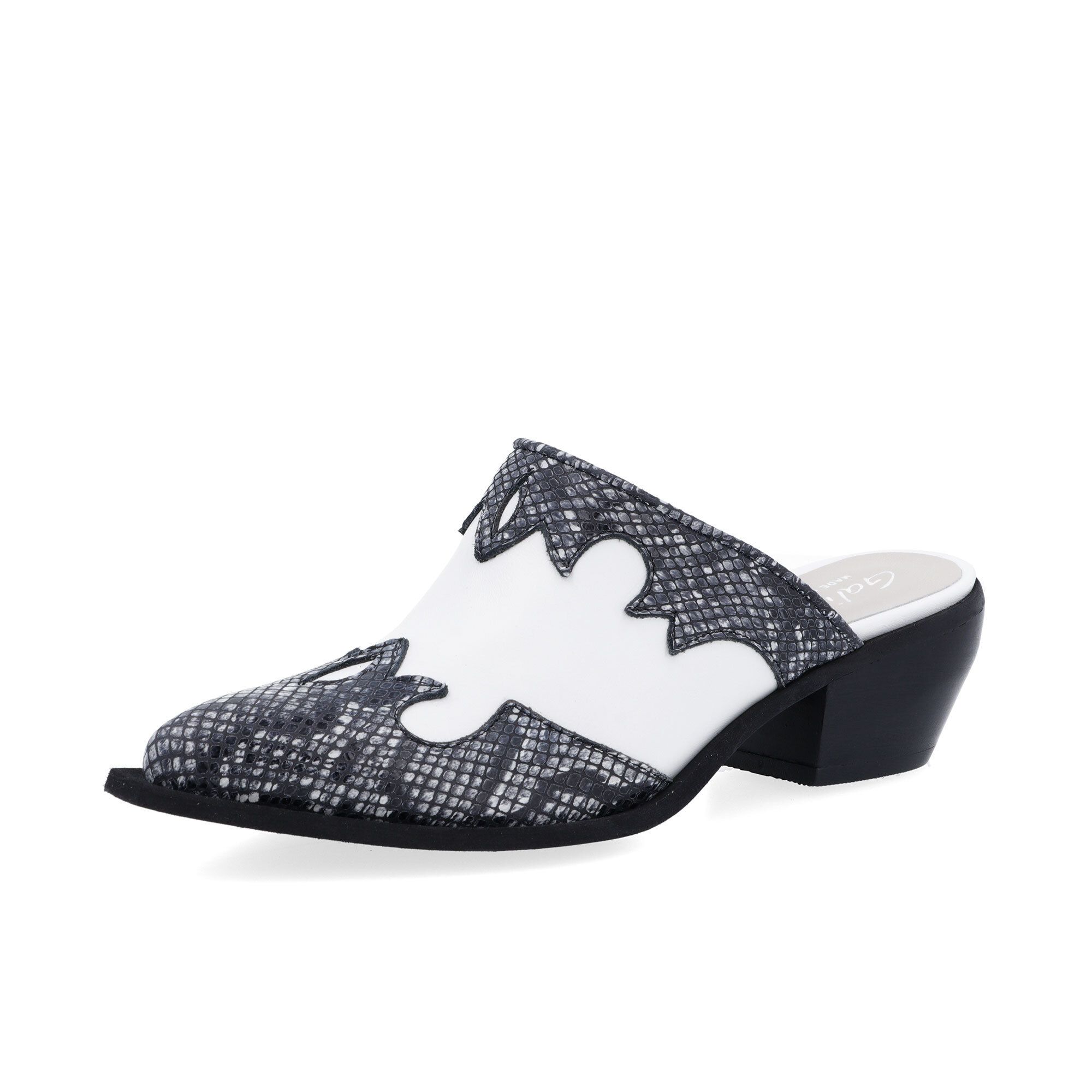 Galieti
Sabot in pelle 
con inserti 
effetto pitonato