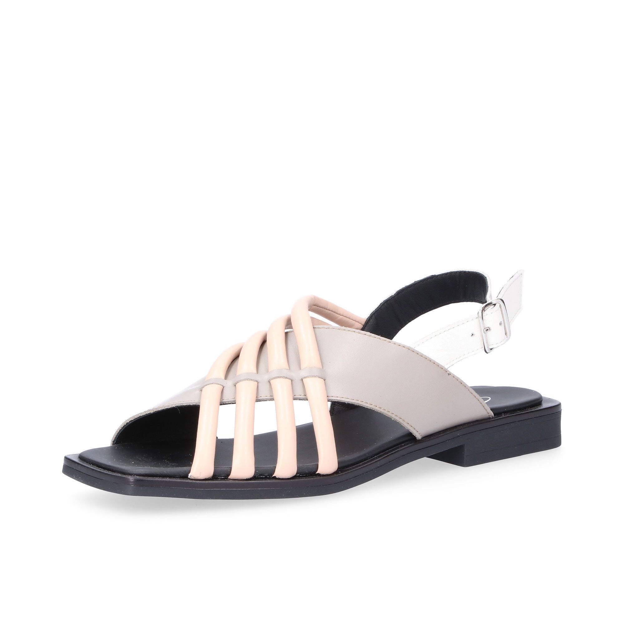 Galieti
Sandali in pelle 
e sintetico con fasce
tacco 2 cm