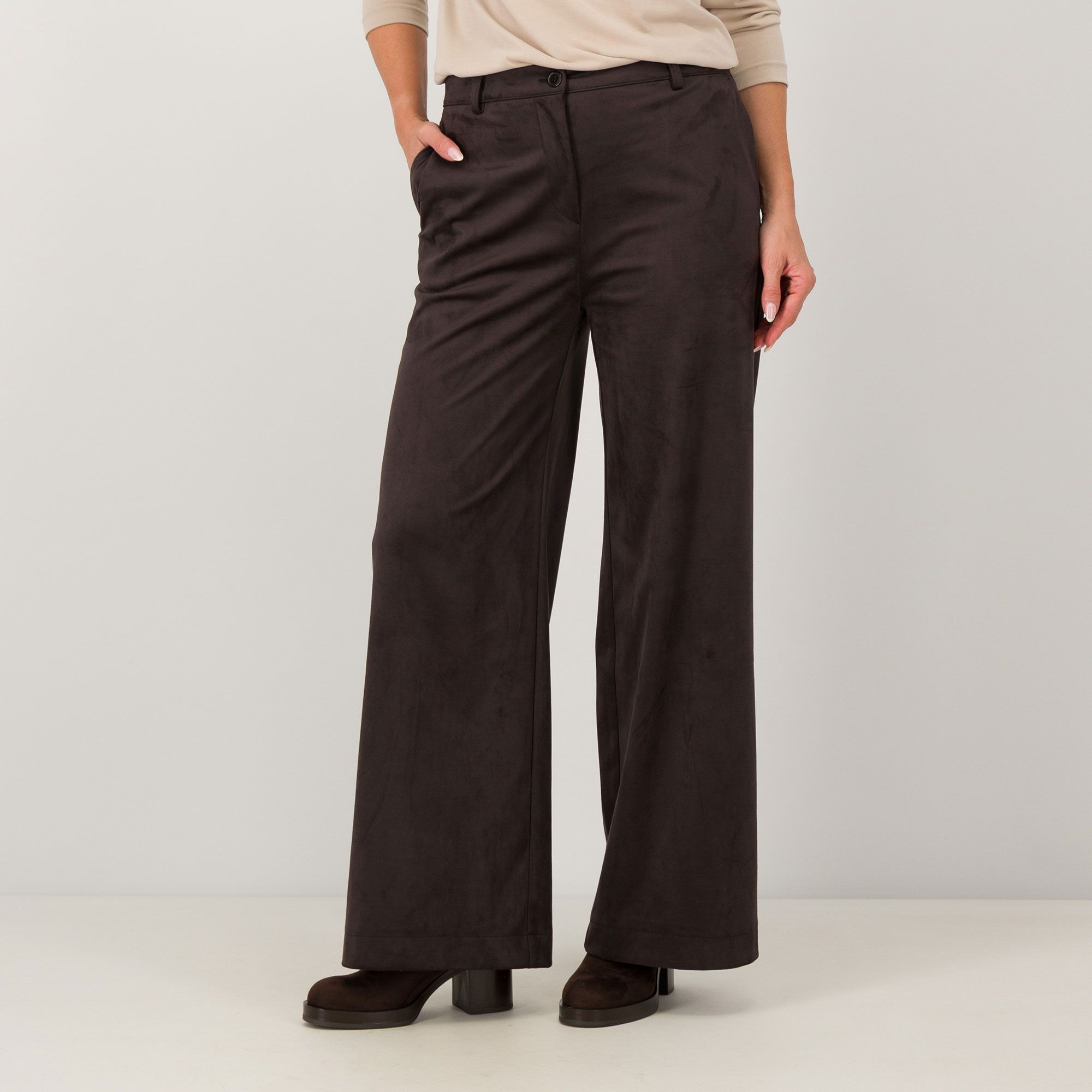 Caterina Lancini
Pantaloni ampi
effetto scamosciato