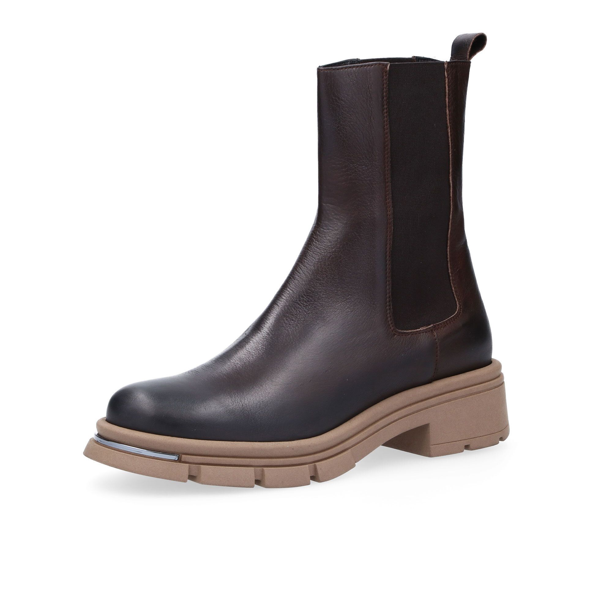 Galieti
Stivali Chelsea in
pelle con inserti
elastici tacco 5cm