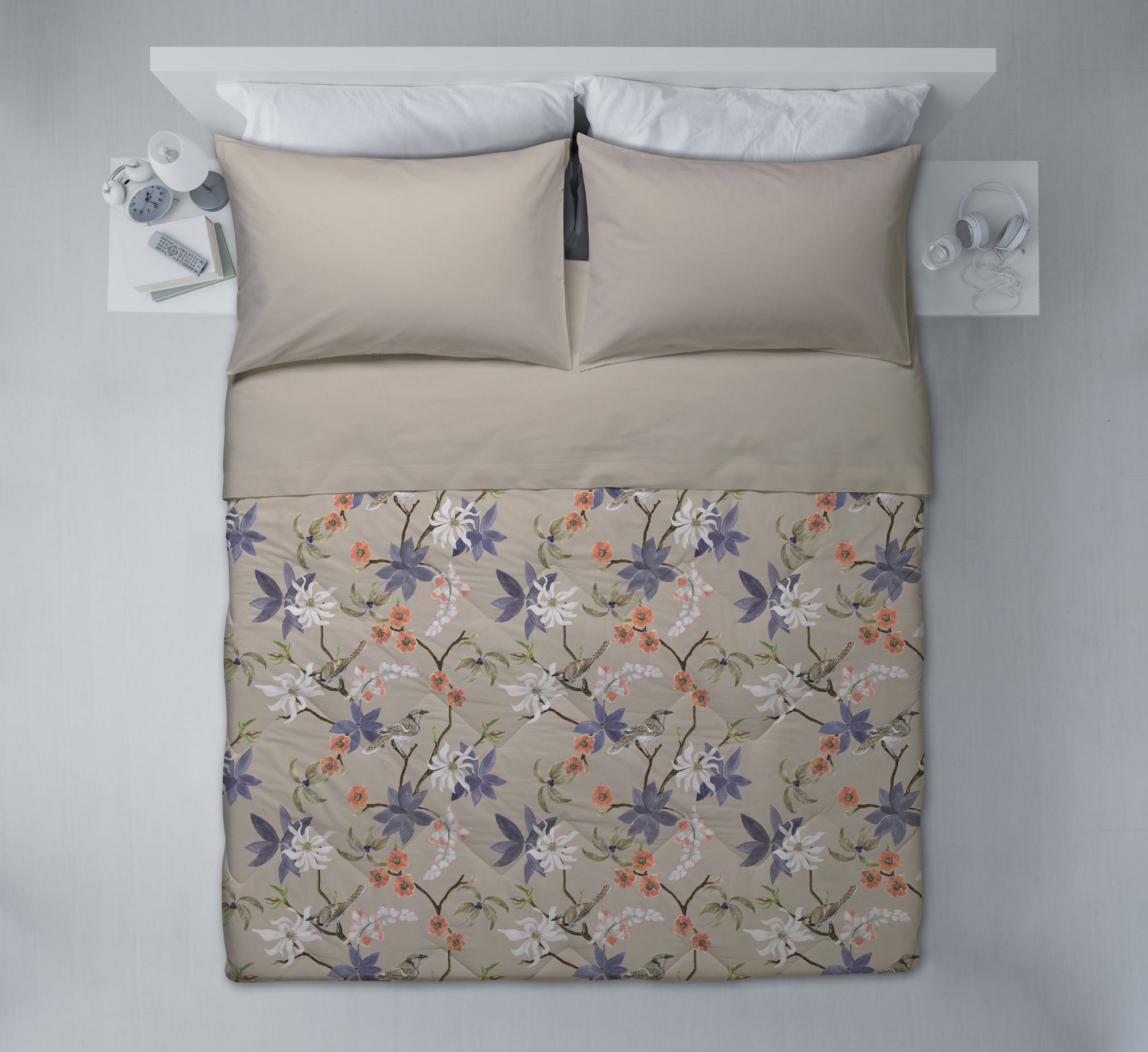 Happidea Set completo letto e trapunta matrimoniale Happibag