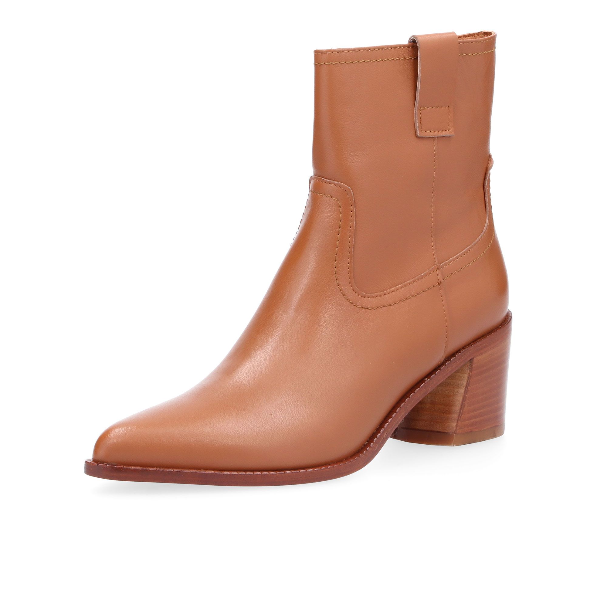 Galieti
Stivaletti texani
in pelle con
impunture