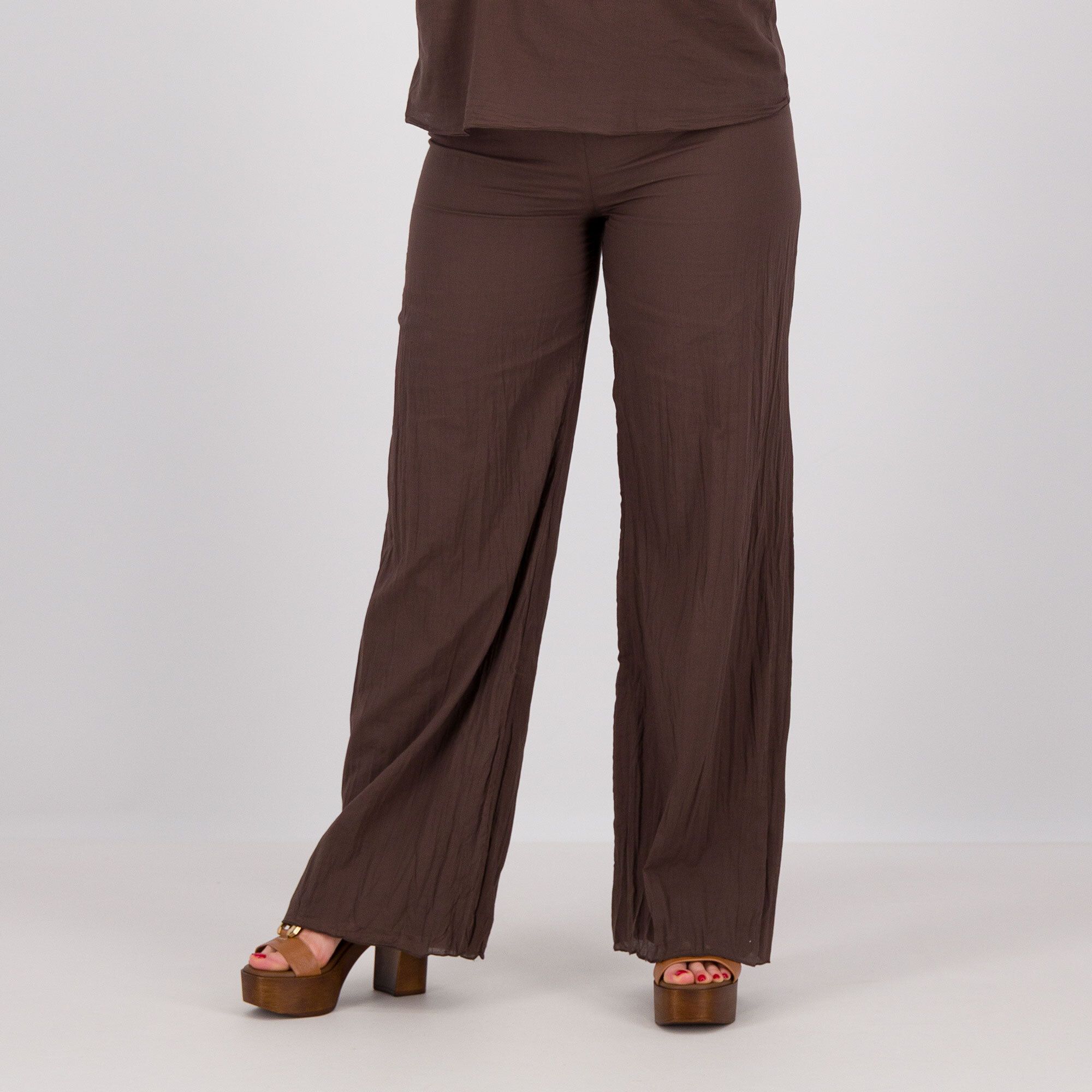 Colour Lab Pantaloni in doppia mussola di cotone con baschina