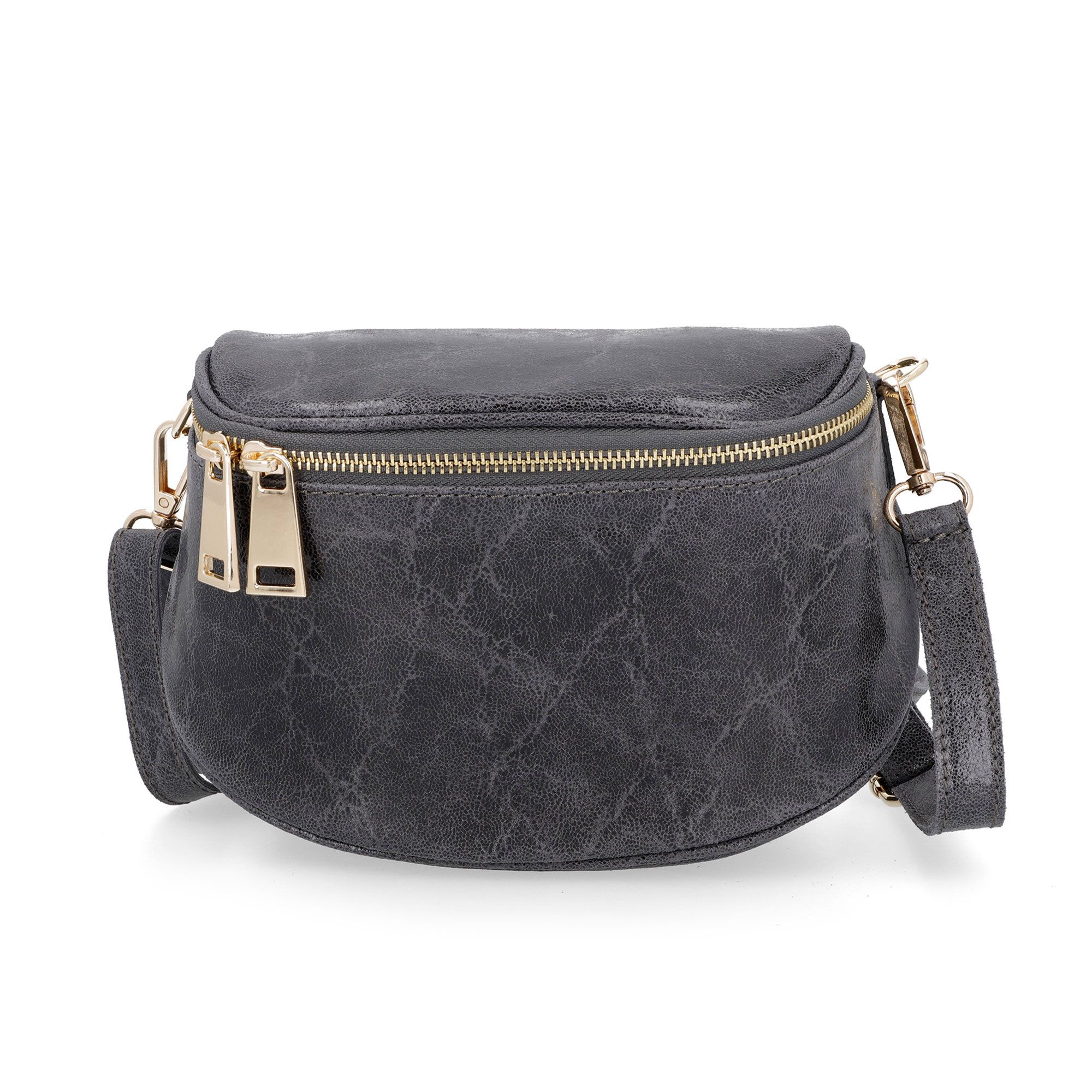 Le Corone Bags
Spillo borsa/marsupio
a tracolla in pelle
craquelé con zip