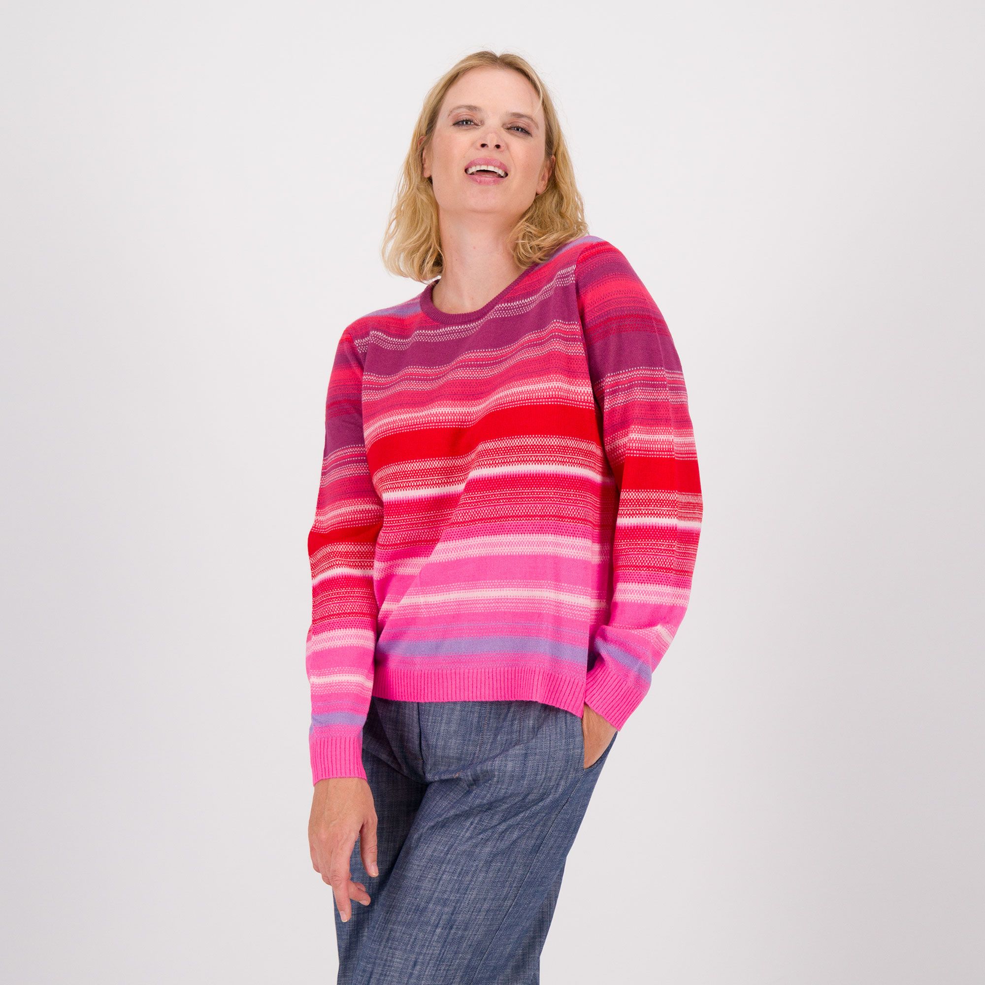 Isaac Mizrahi Live!
Maglioncino a righe
con scollo tondo
e maniche lunghe