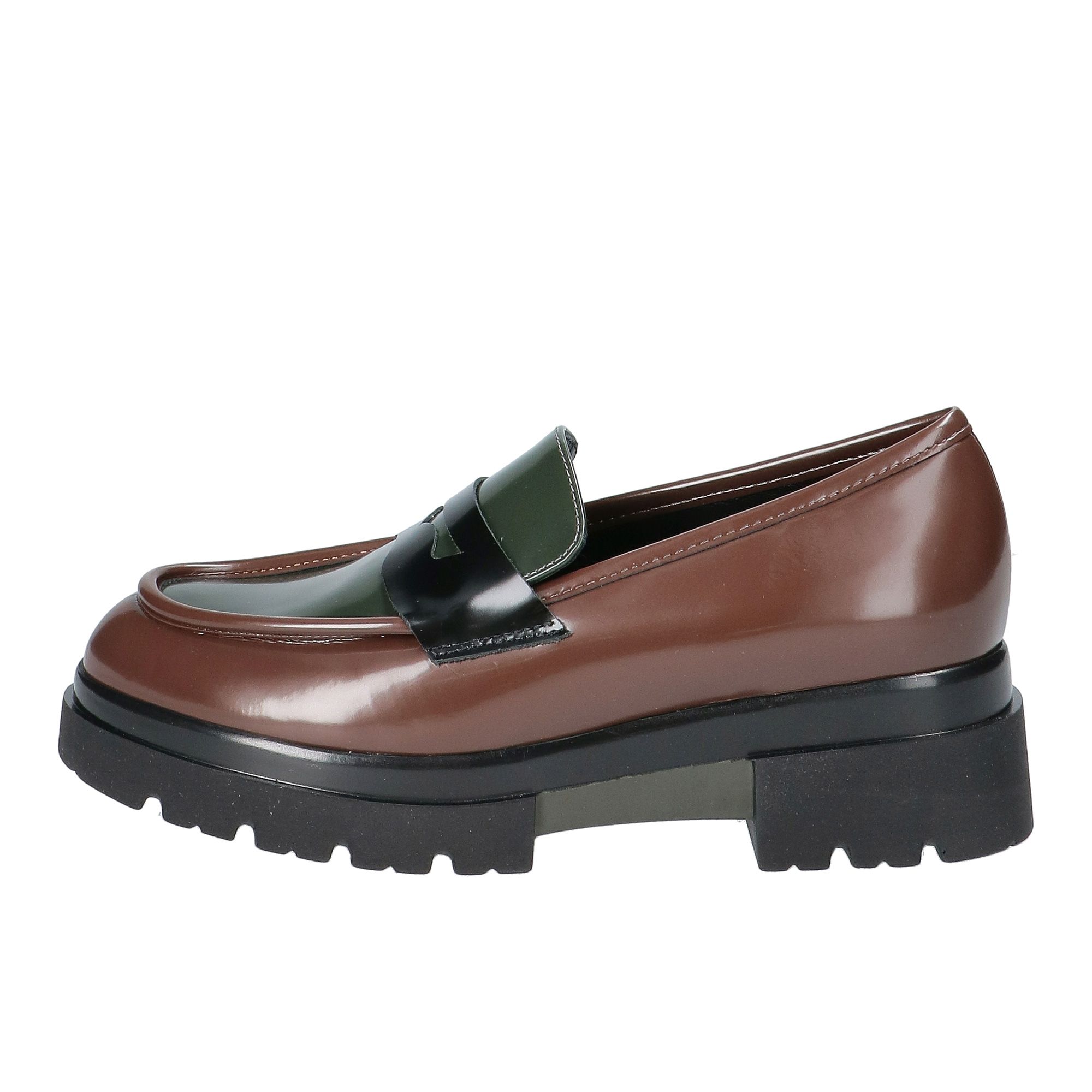 Le Serpentini
Mocassini con inserto
in pelle a contrasto
tacco 5,5cm