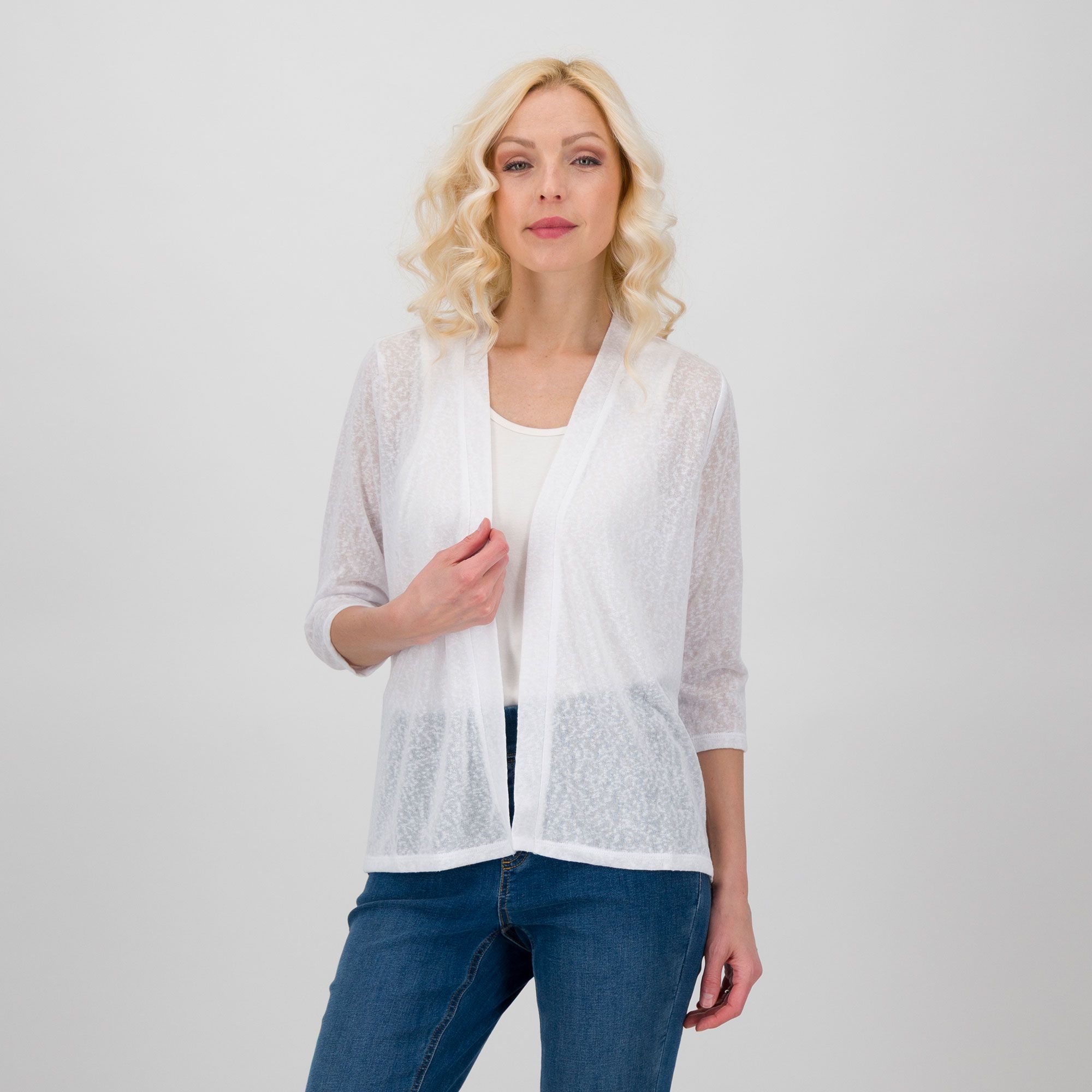 Denim & Co Cardigan con scollo a V