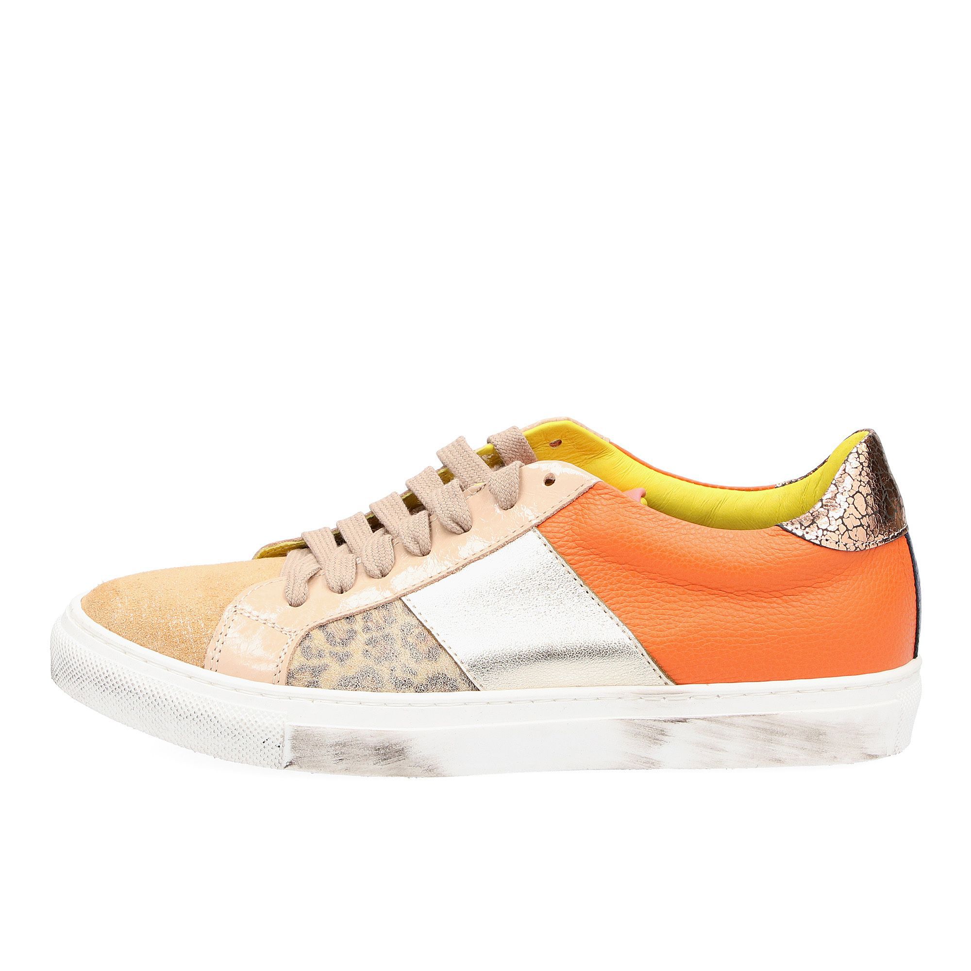 Image of Ebarrito Sneaker in pelle con pellami patchwork061