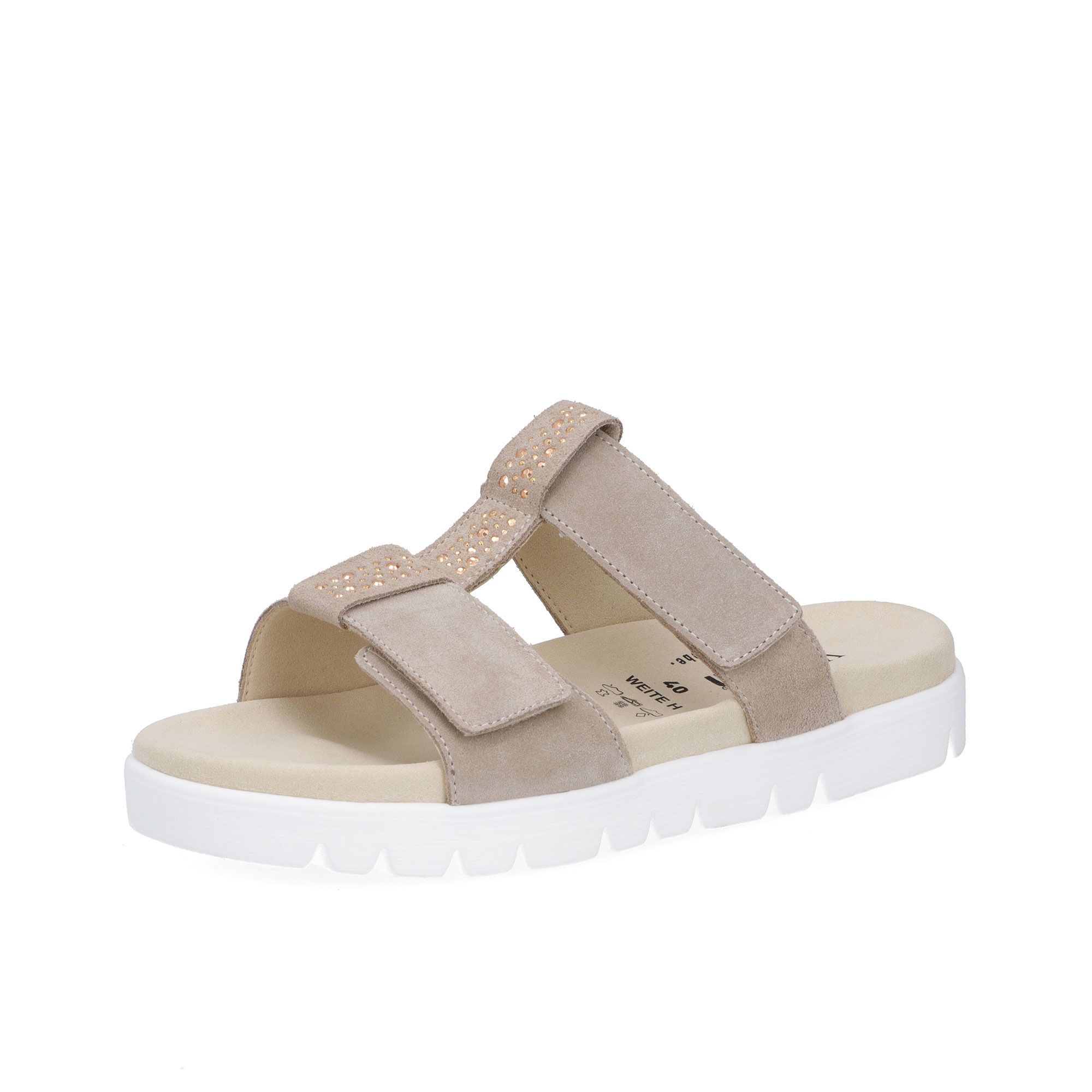 Vitaform
Sabot a T in pelle
scamosciata
con suola 2,5 cm