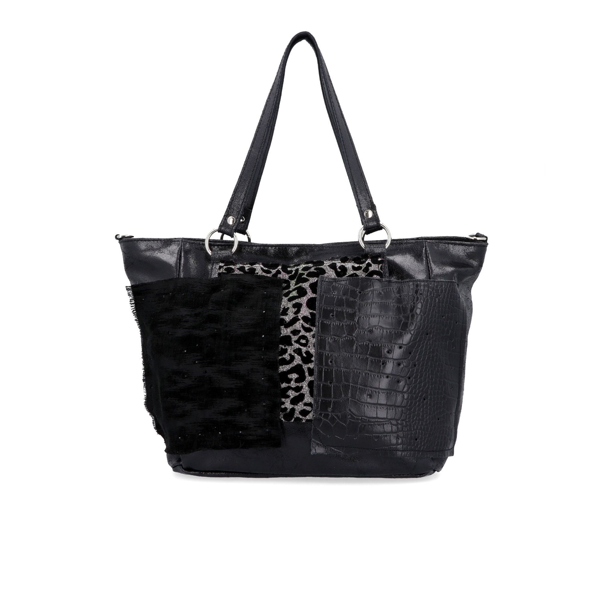Stefano Ghilardi
Borsa a spalla
shopper con 
dettagli patchwork