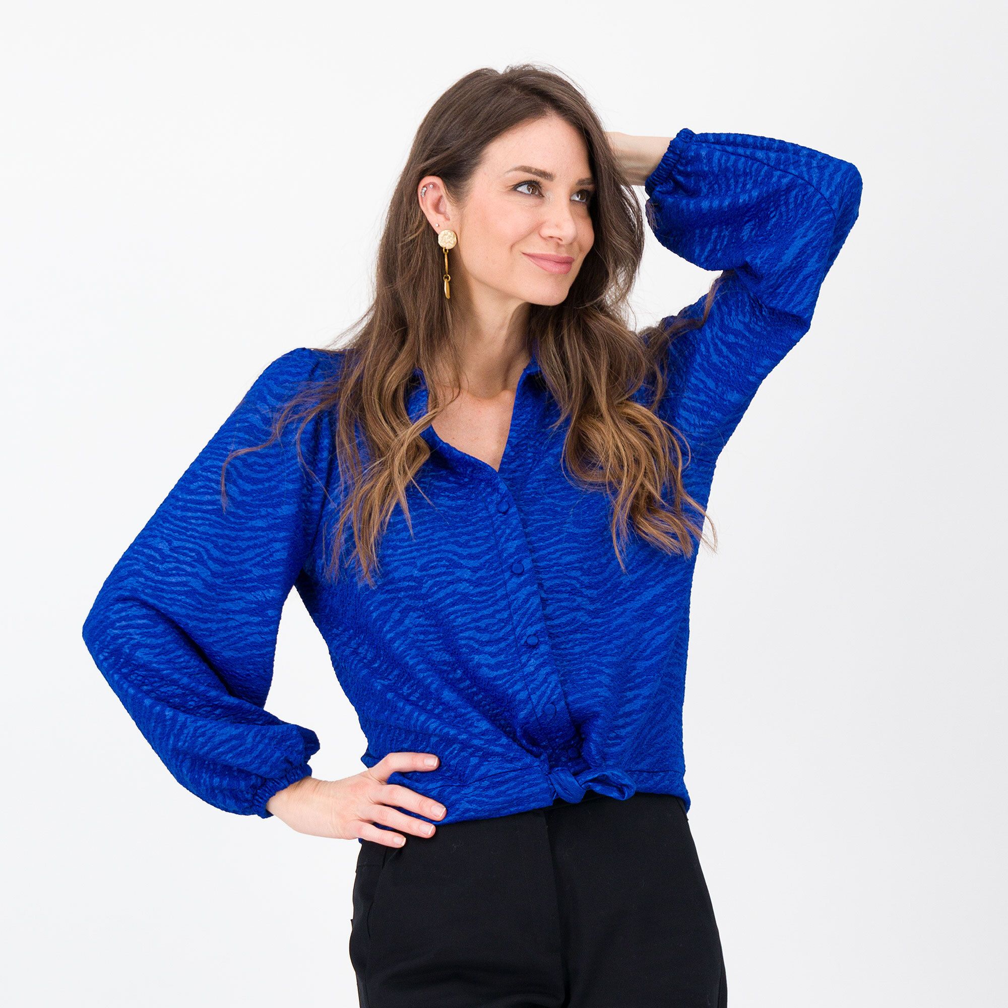 A*dela
Camicia in jersey
jacquard zebrato con
manica al polso
