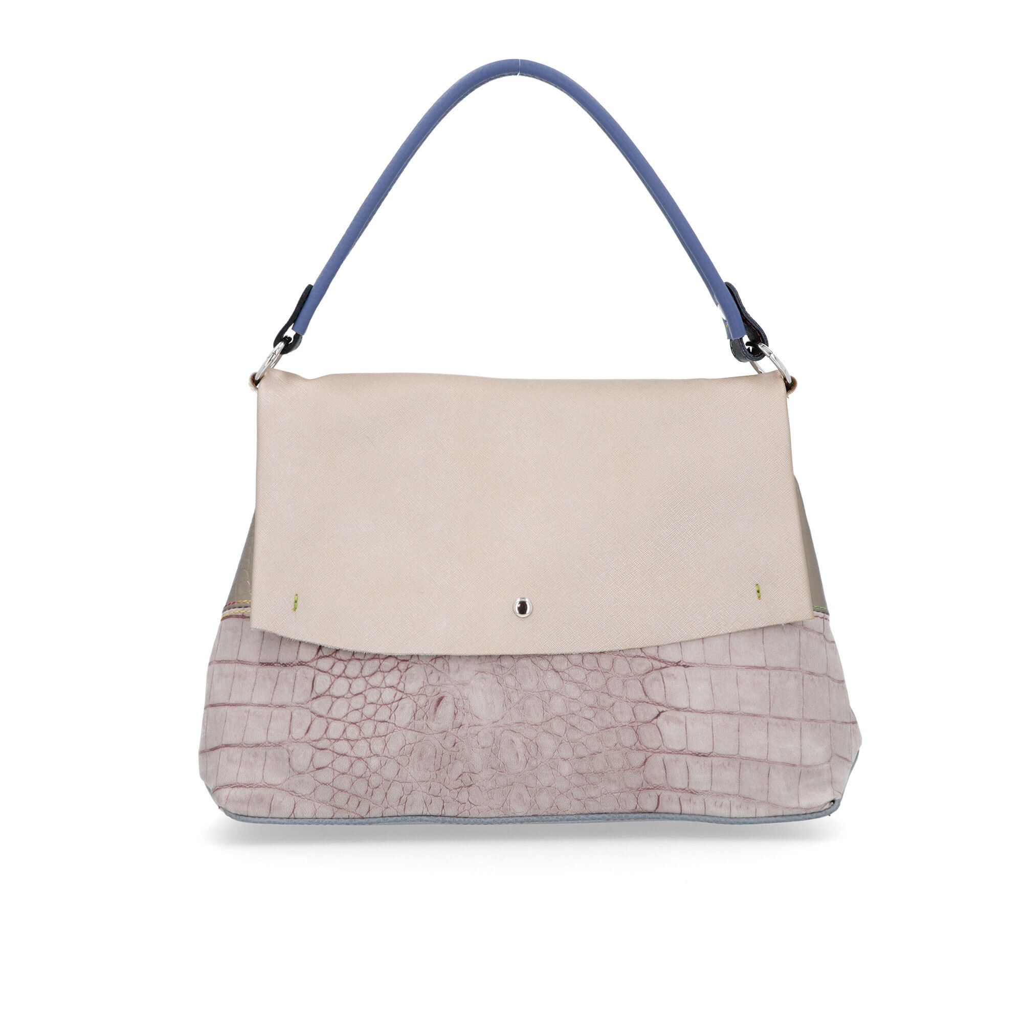 Ebarrito
Borsa a tracolla 
in pelle patchwork 
con manico