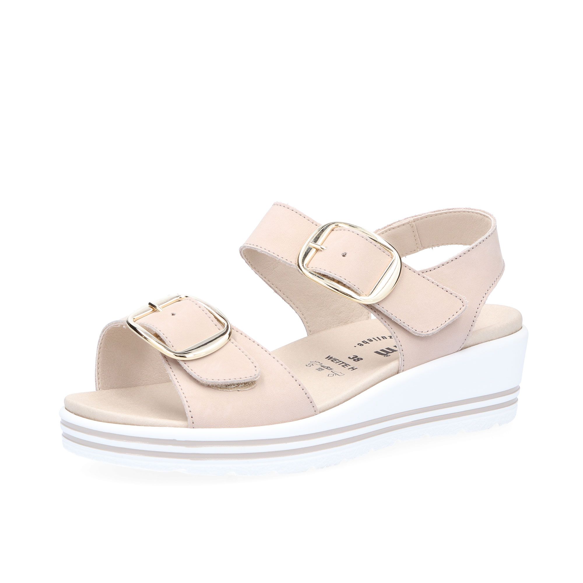Vitaform
Sandali in pelle
con fasce in velcro
e zeppa 4,5cm