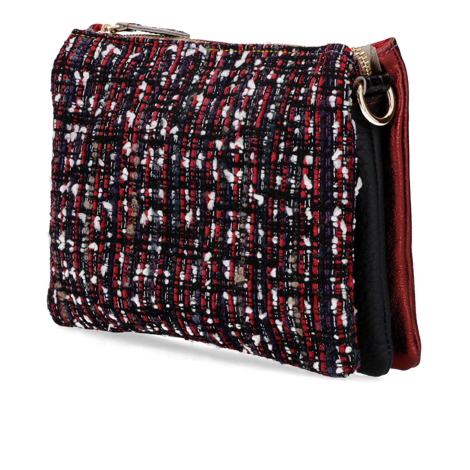 Ebarrito
Borsa con manico
a catena
in pelle patchwork