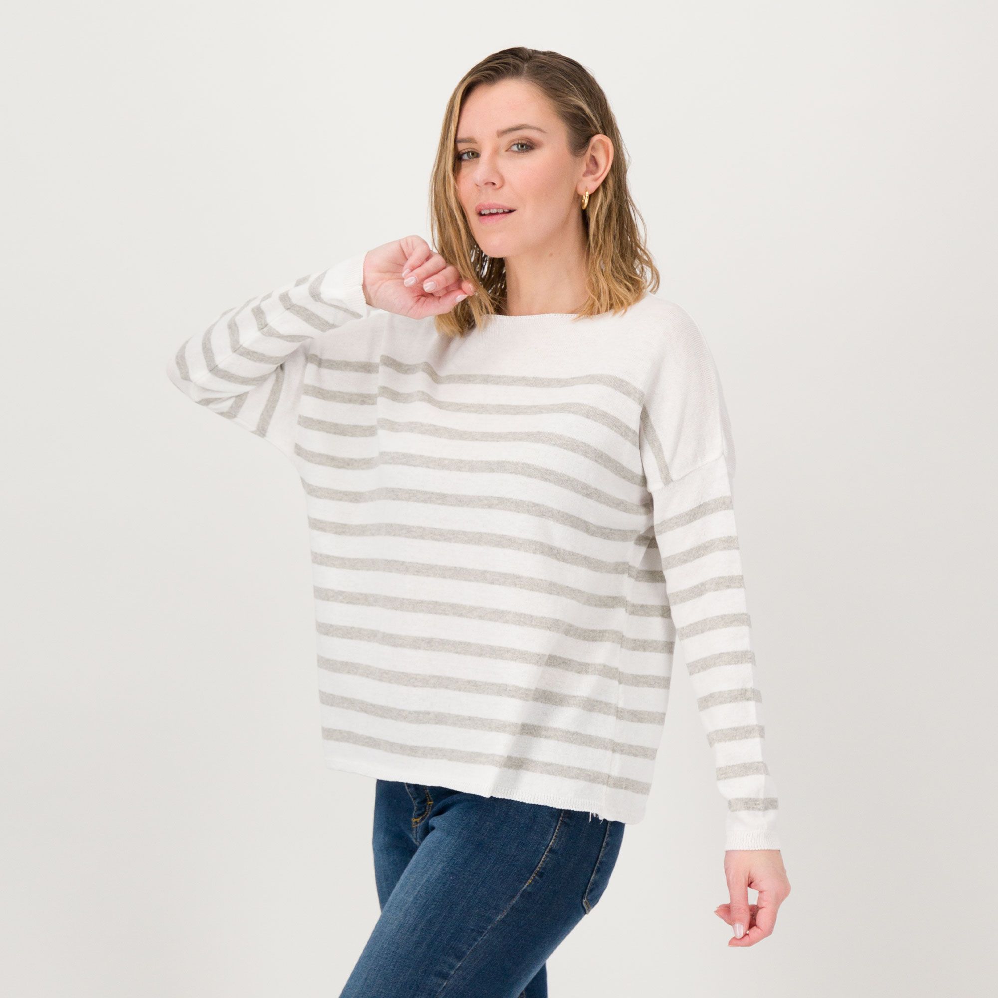 ENJOY TRICOT
Maglia manica lunga
in misto cotone
con scollo a barca