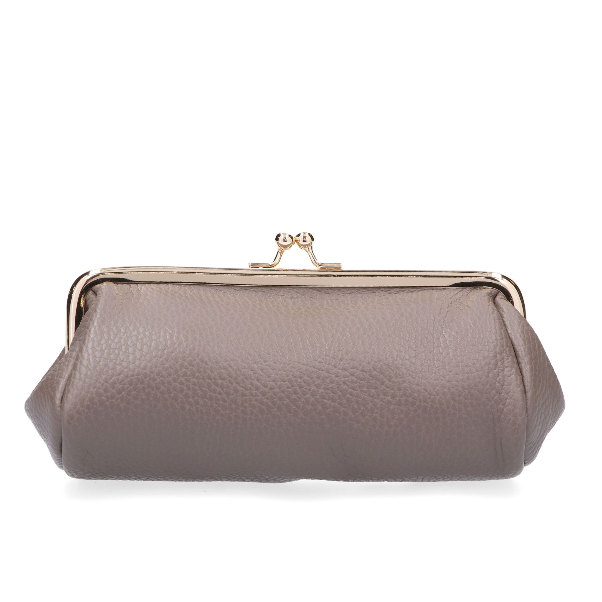 Le Corone Bags
Pochette in pelle 
con chiusura a scatto