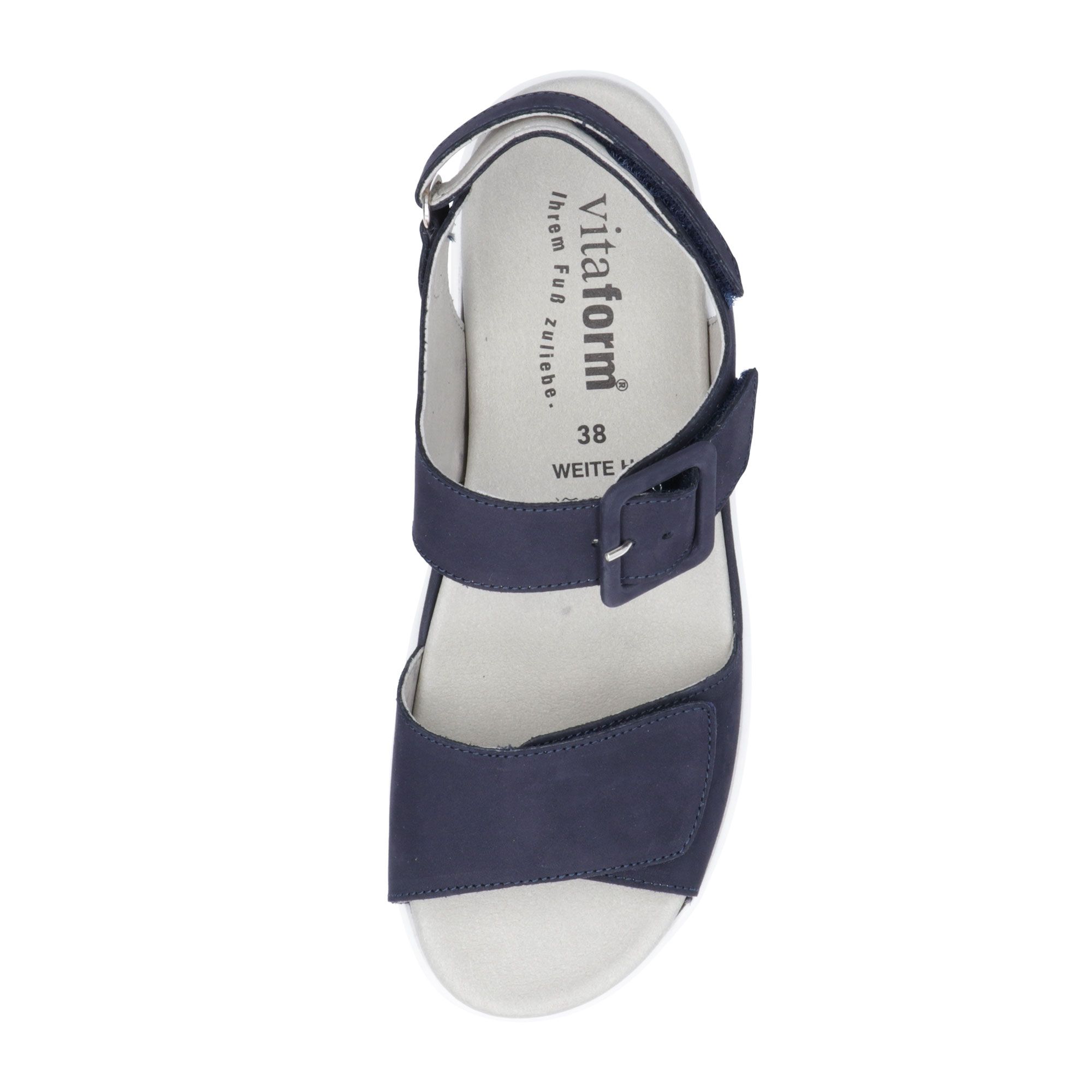 Vitaform Sandali in pelle fascette regolabili con velcro