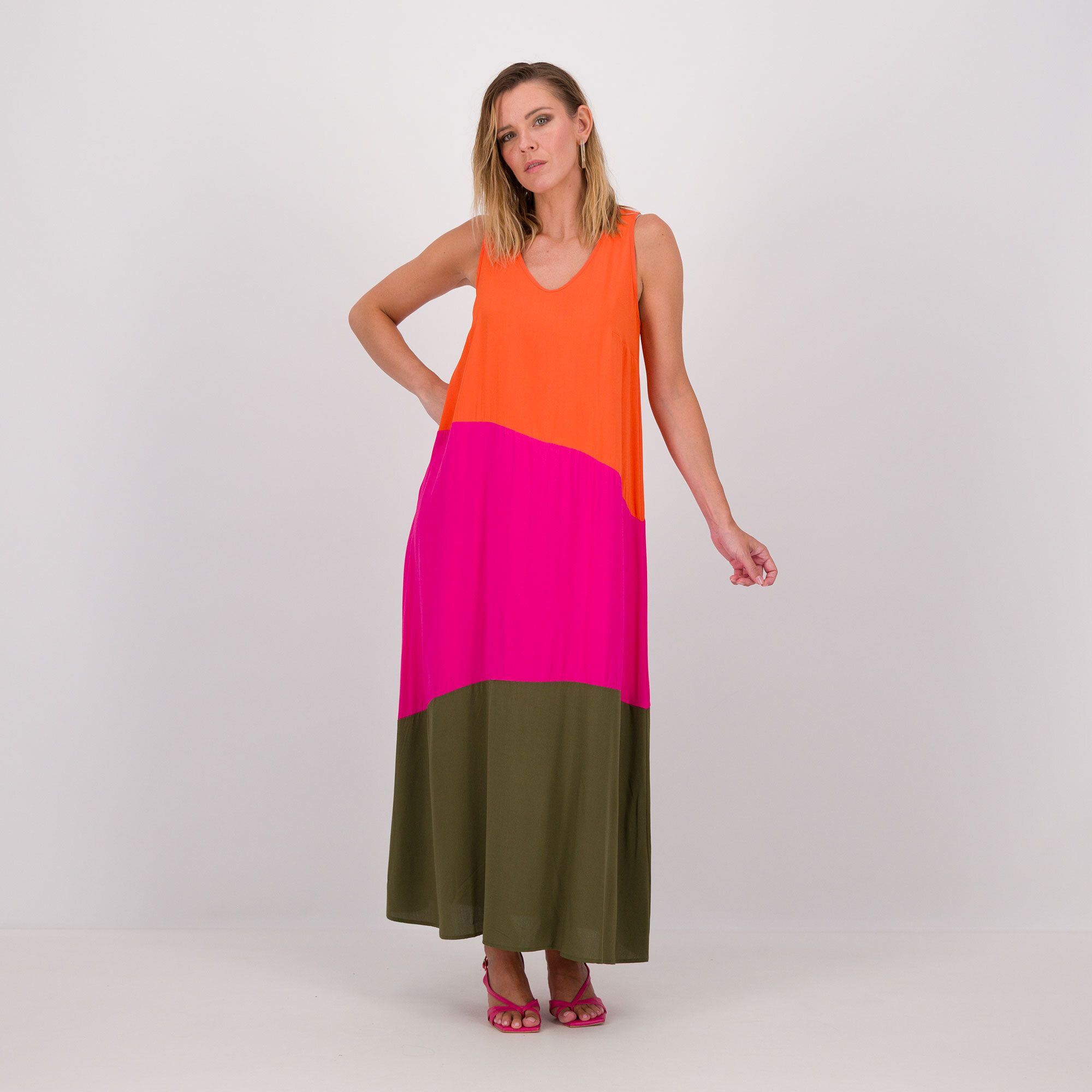 Caterina Lancini
Abito lungo
color block
in viscosa
