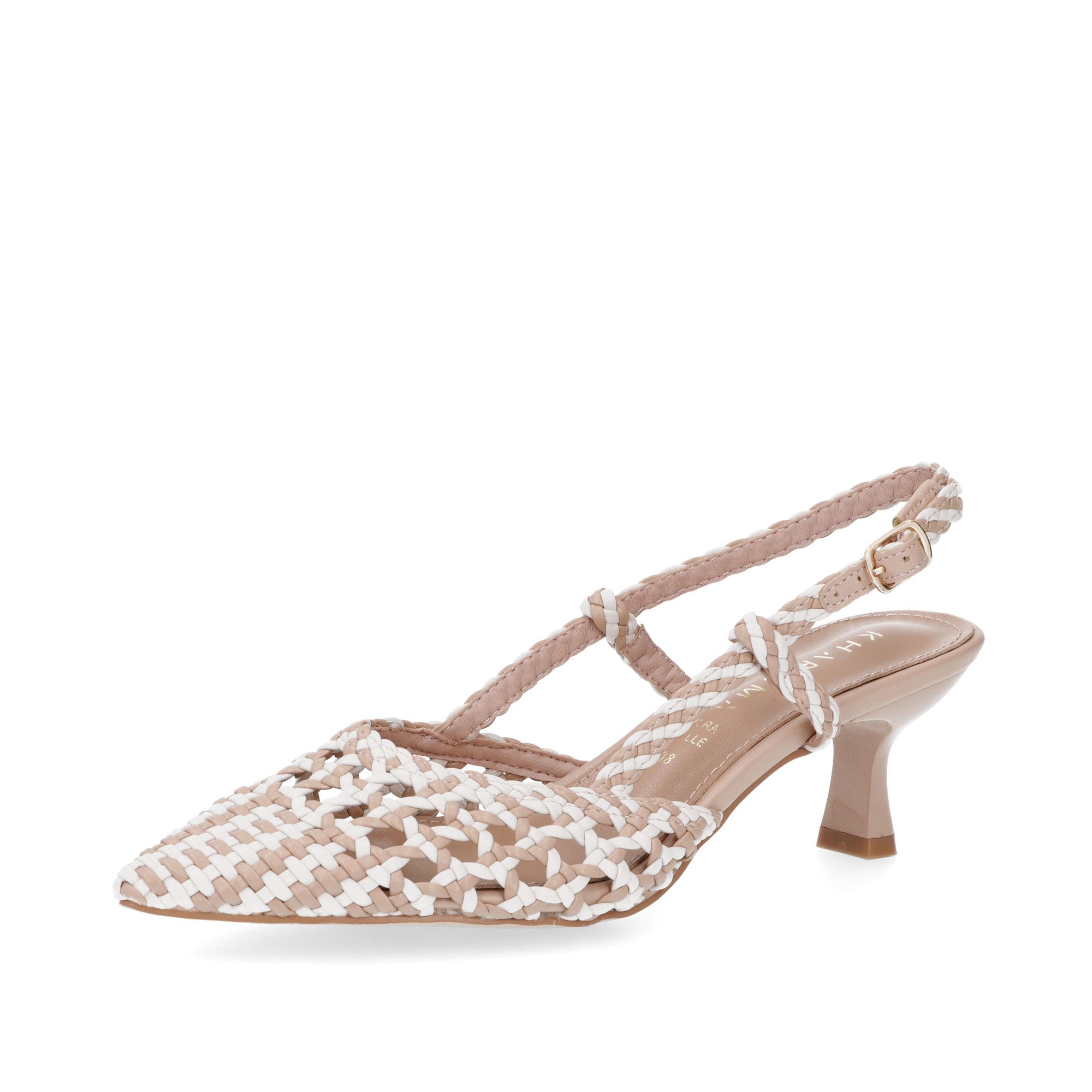 Kharisma Slingback traforate con cinturino e tacco 6 cm