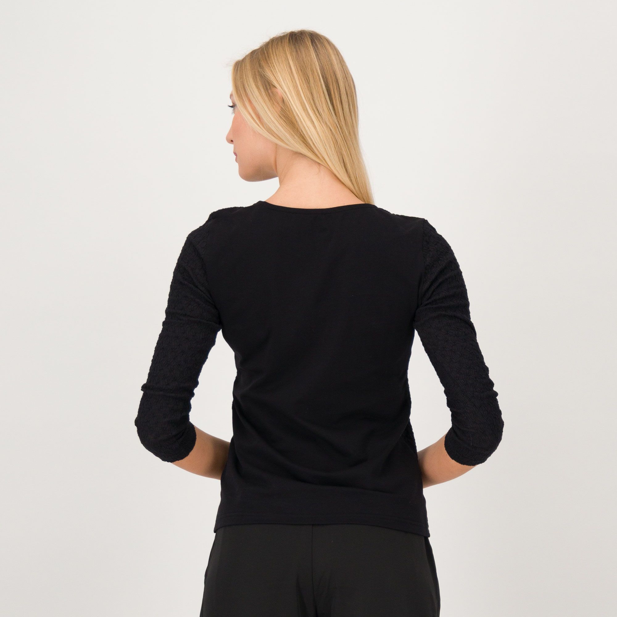 Officina della Moda Maglia in jersey con effetto 3D davanti