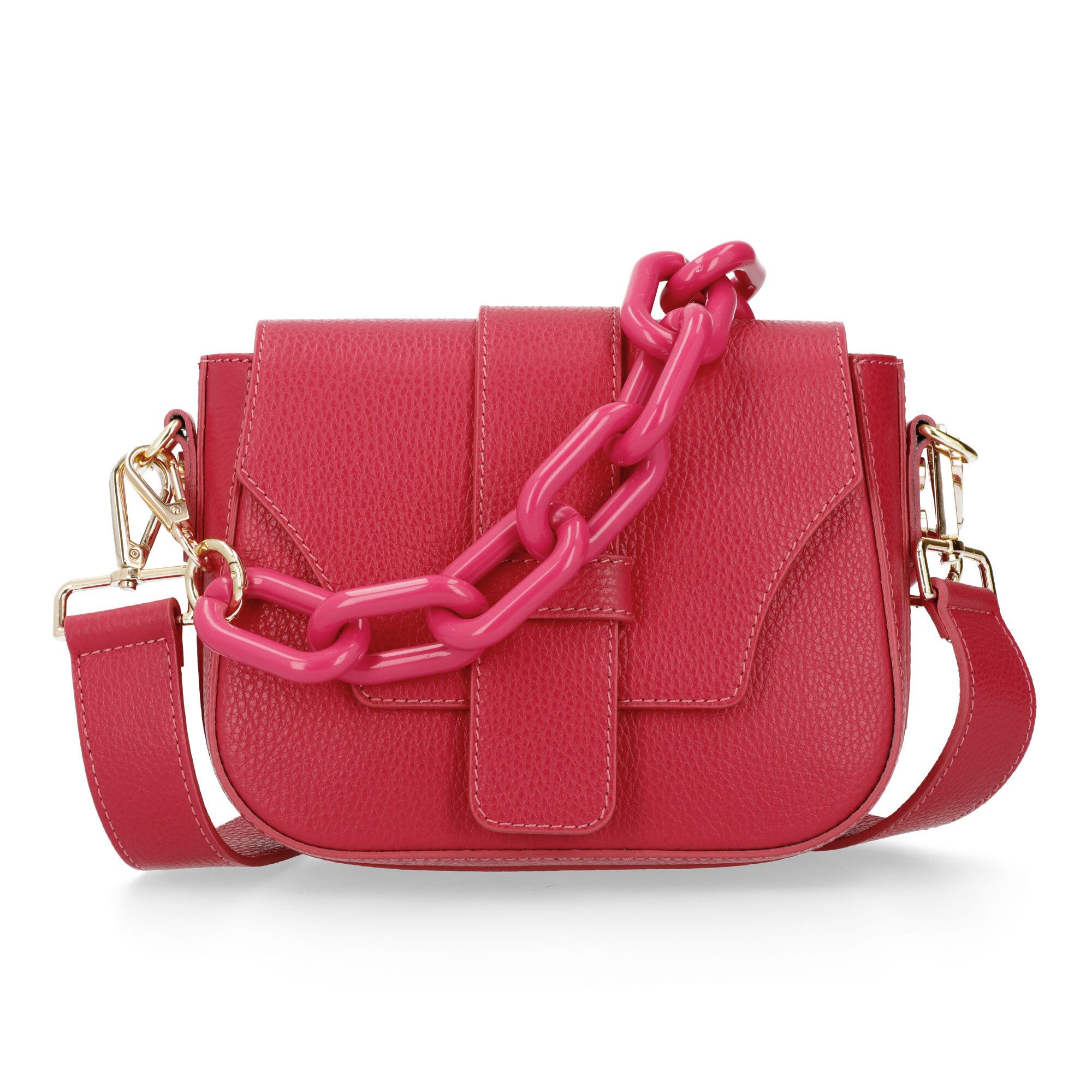 Chiara Ferretti
Borsa in pelle
Catena in resina
Manico e tracolla
removibili
