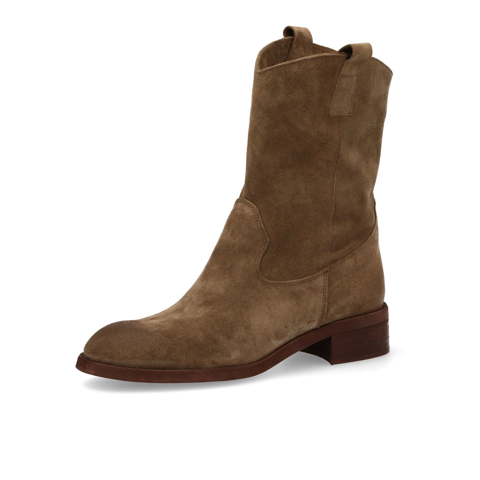 Galieti Stivaletti in pelle scamosciata con tacco 4 cm