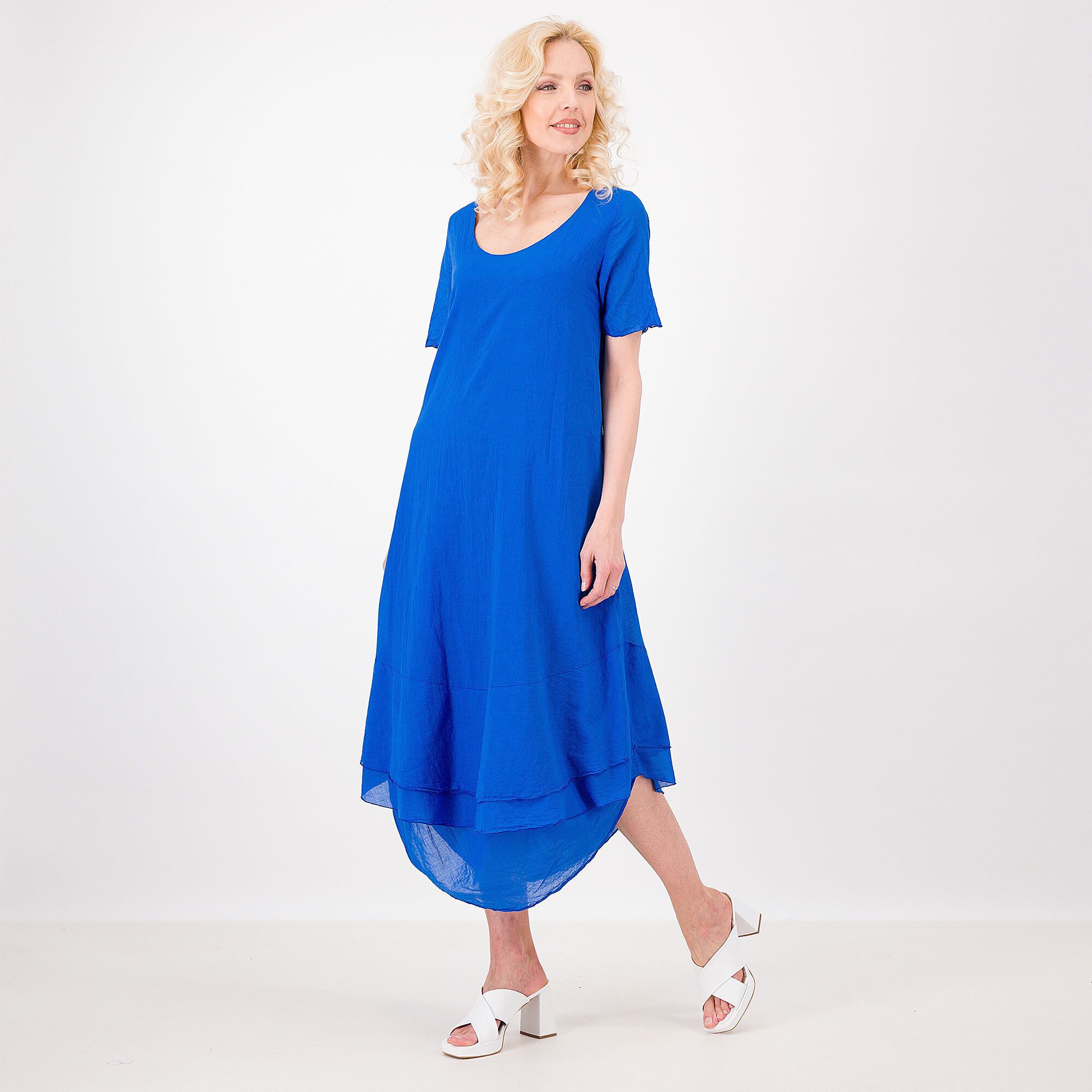 Colour Lab
Abito 100% ramié
doppia balza in 
mussola 100% cotone
Made in Italy