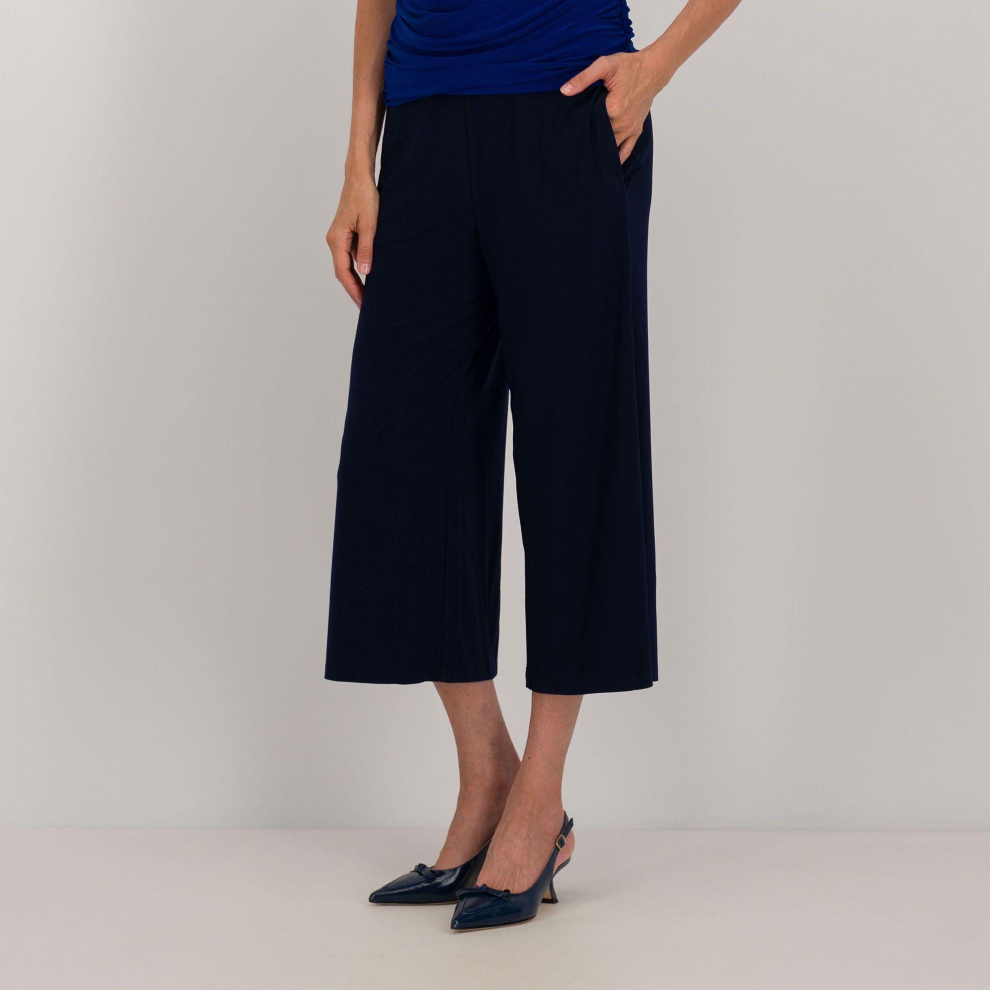 Nina Leonard Pantaloni ampi con elastico
