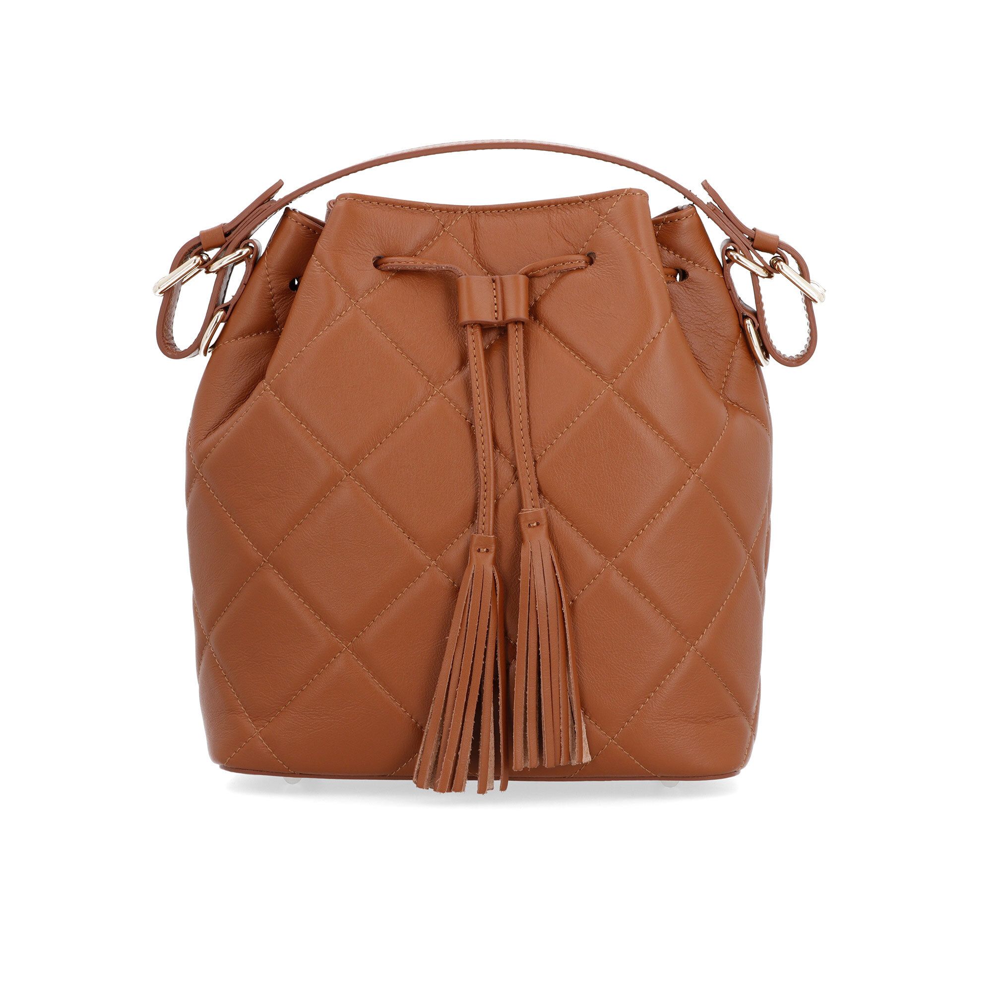 Le Corone Bags
Borsa a secchiello
in pelle effetto
matelassé Nerina