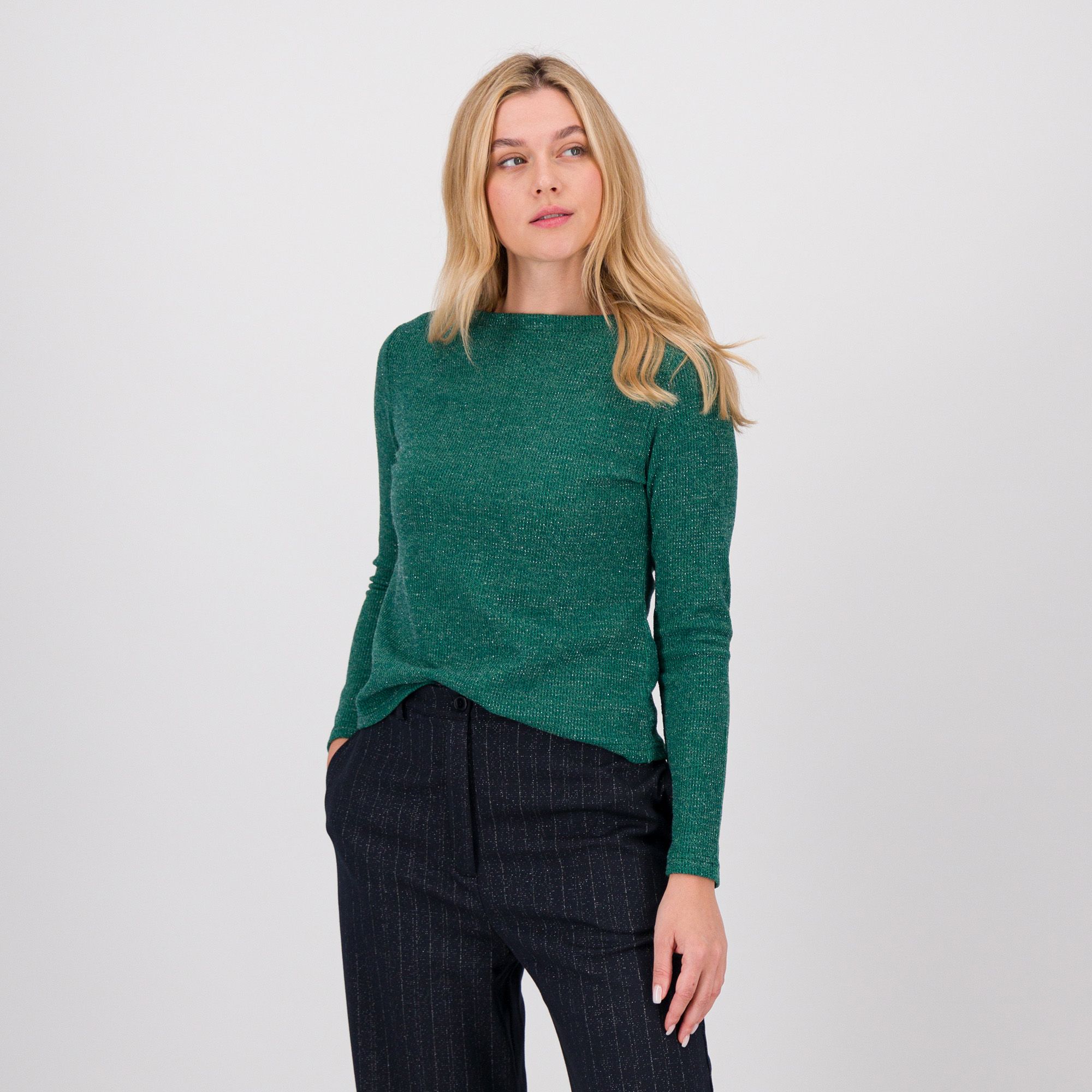 Olly Doo Maglia con filo lamé e scollo a barchetta