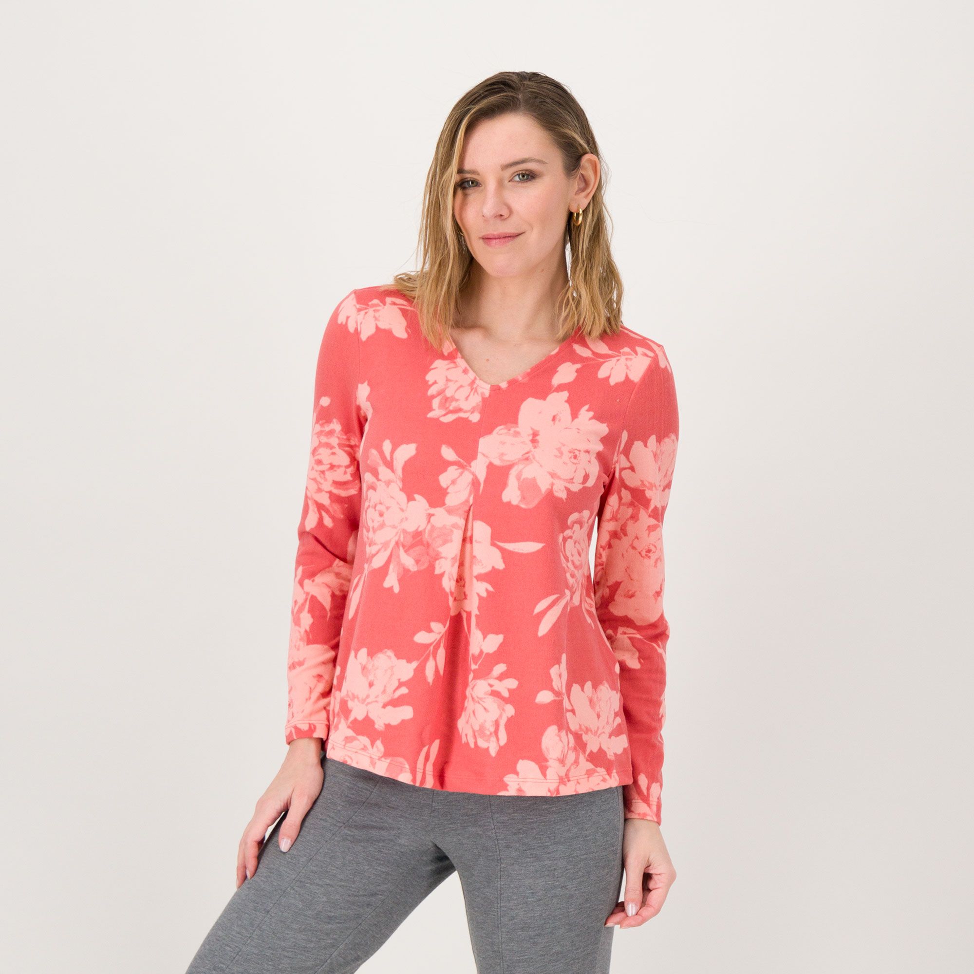 Denim & Co
Maglia in jersey
con motivo sfondo
piega al centro