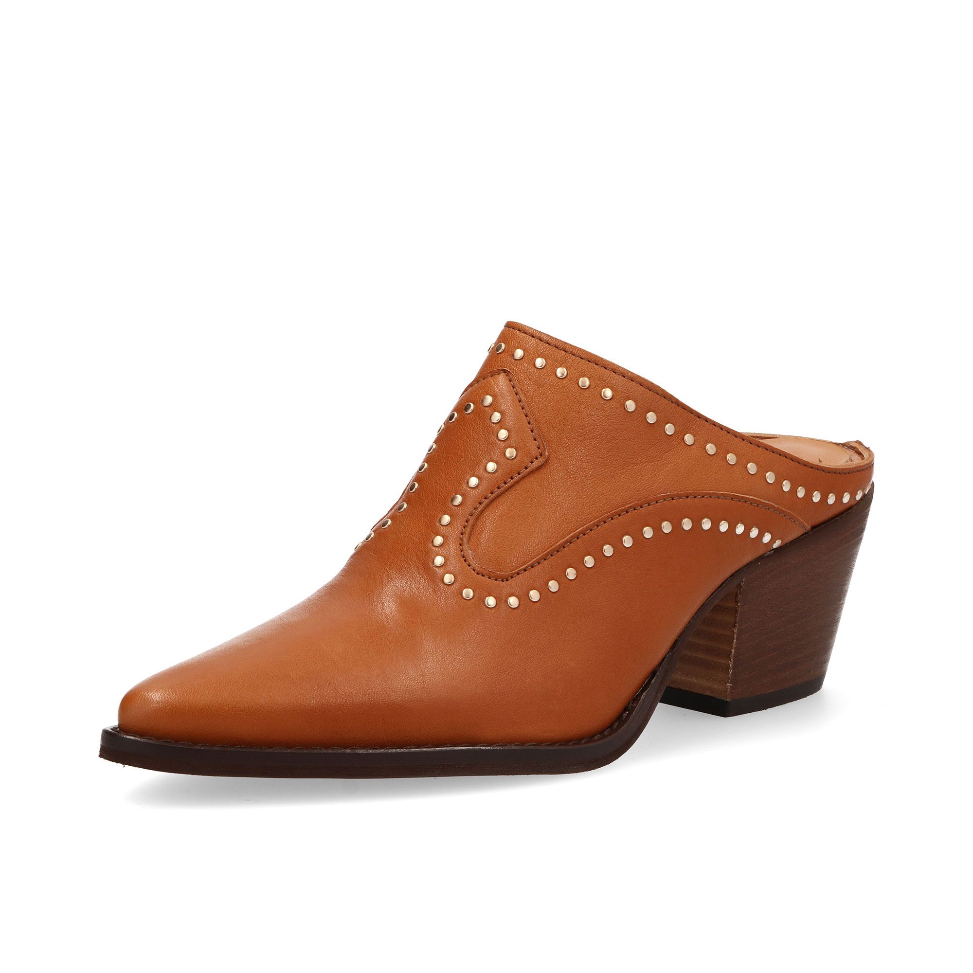 Galieti
Sabot in pelle
stile texano
con tacco 6 cm