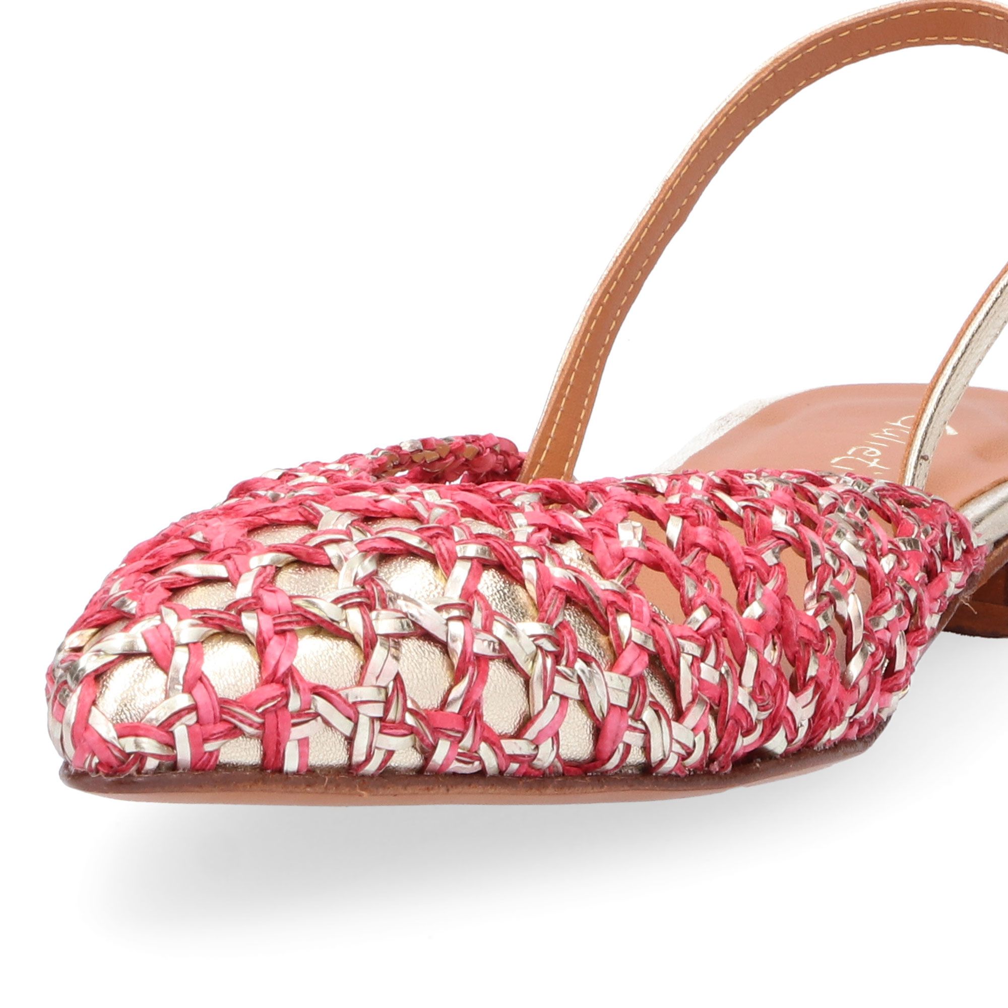 Galieti Slingback in pelle laminata con tacco 2,5 cm